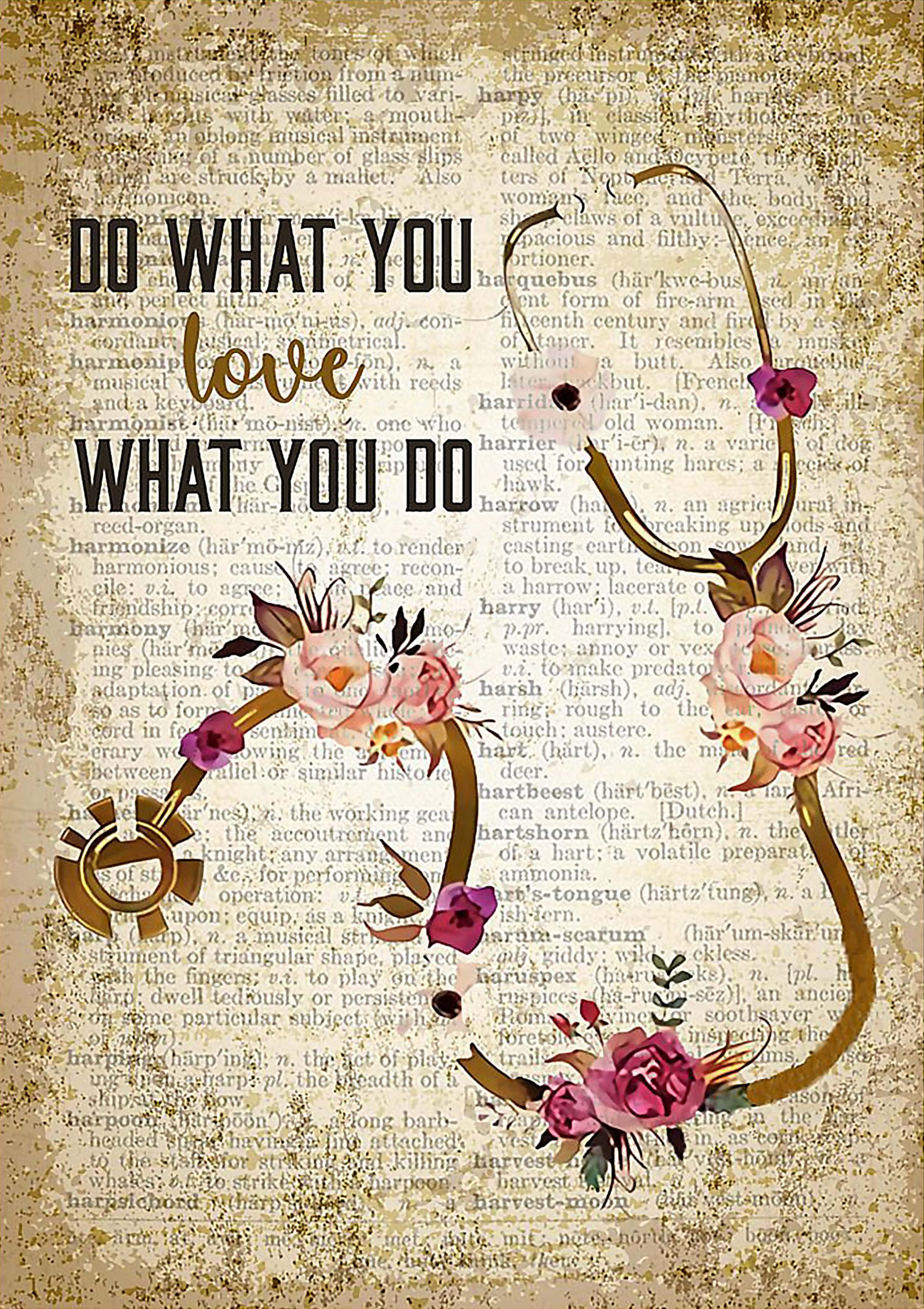 vintage nurse do what you love what you do floral poster 1 - Copy (3)
