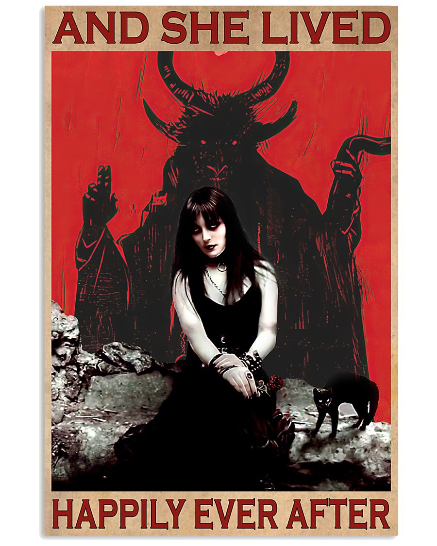 vintage satan and she lived happily ever after poster 2