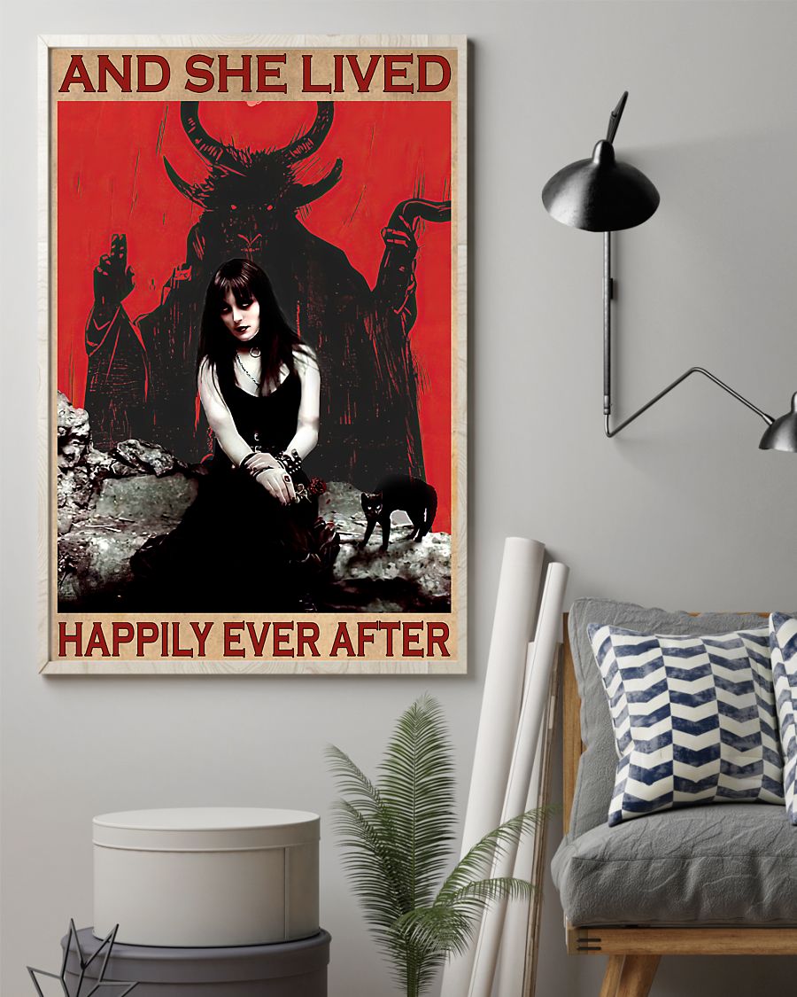 vintage satan and she lived happily ever after poster 3