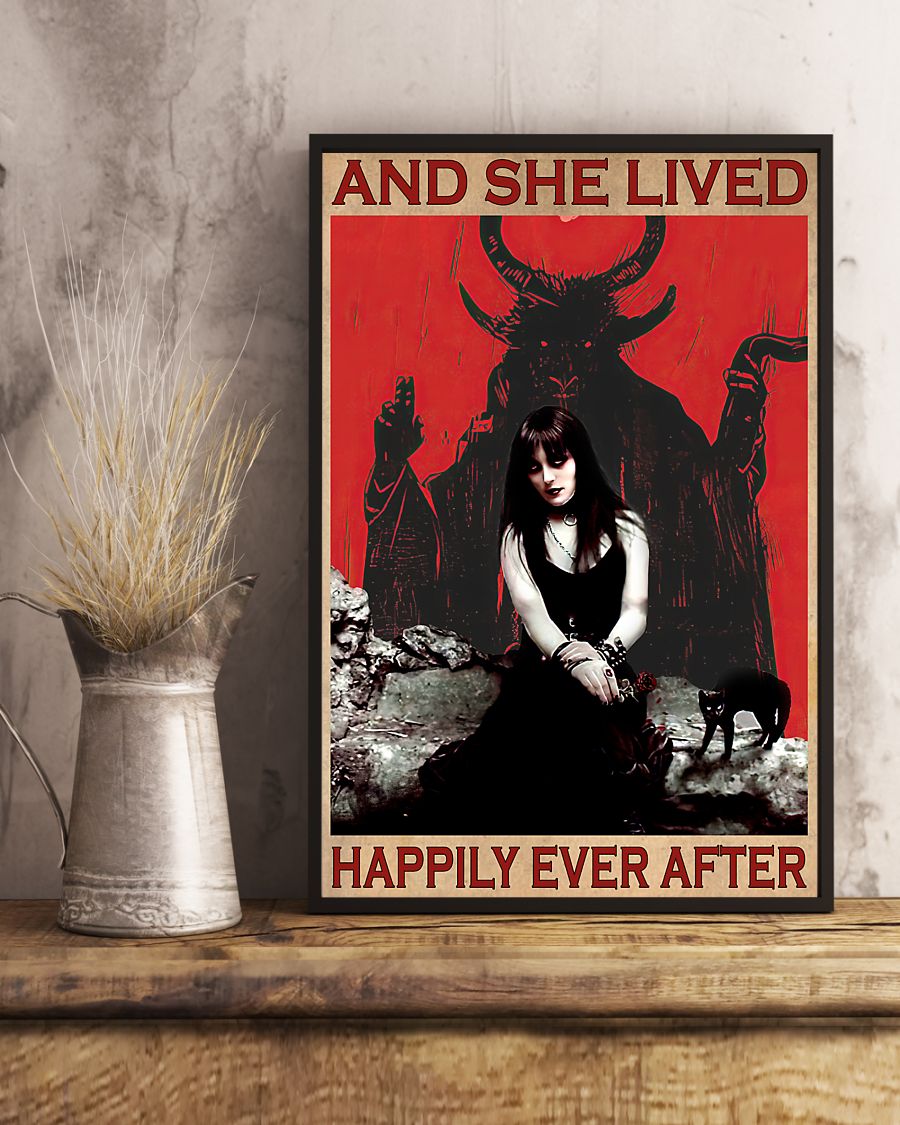 vintage satan and she lived happily ever after poster 4
