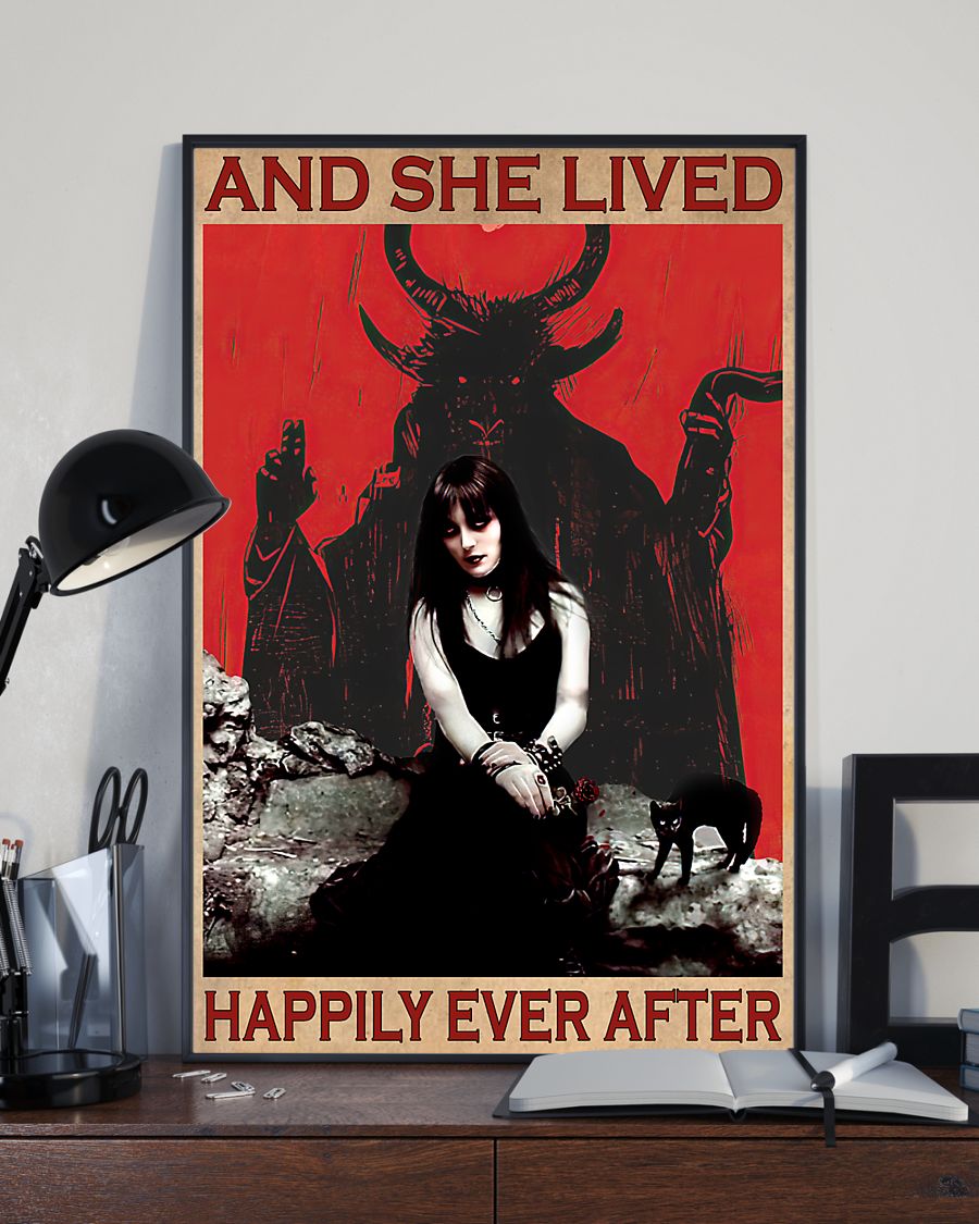 vintage satan and she lived happily ever after poster 5