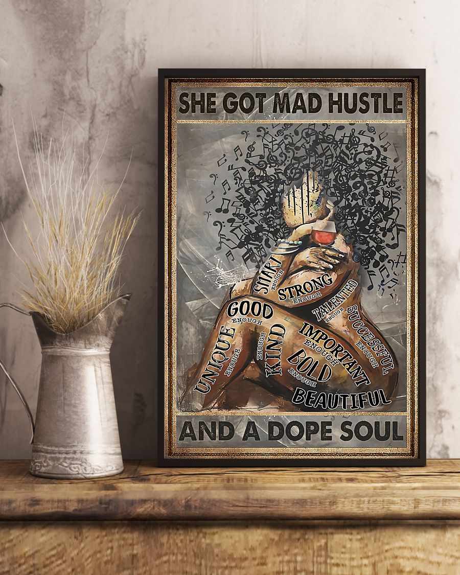 vintage she got mad hustle and a dope soul black queen poster 3