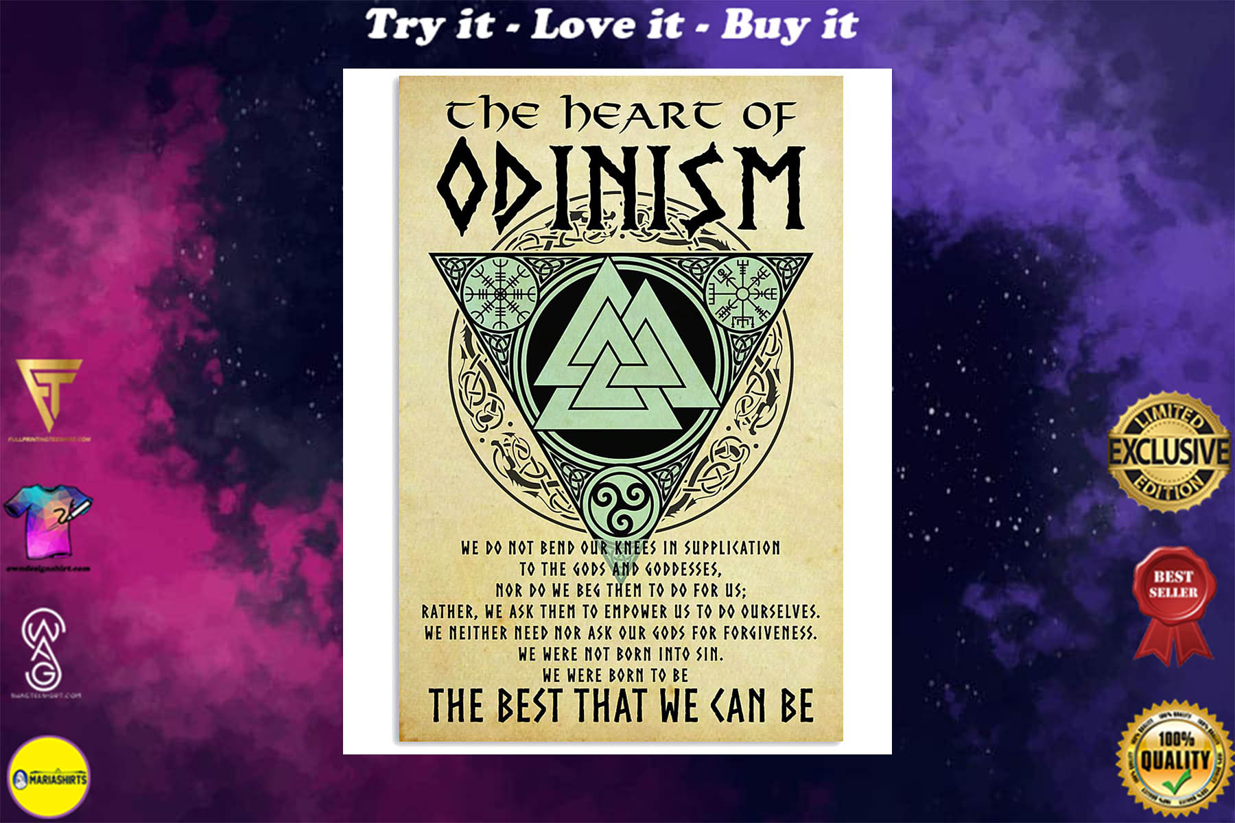 vintage viking the heart of odinism the best that we can be poster