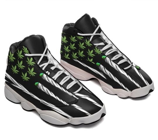 weed leaf cannabis flag all over printed air jordan 13 sneakers 2