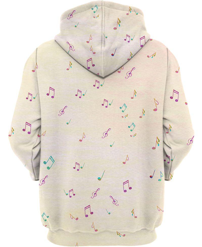 whisper words of wisdom let it be hippie colorful guitar all over printed hoodie - back