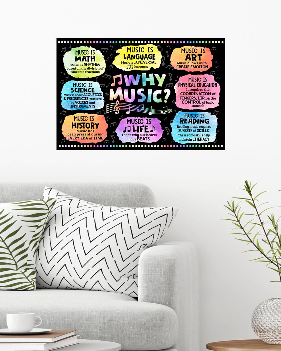 why music music is language music is art music is math music is life poster 2