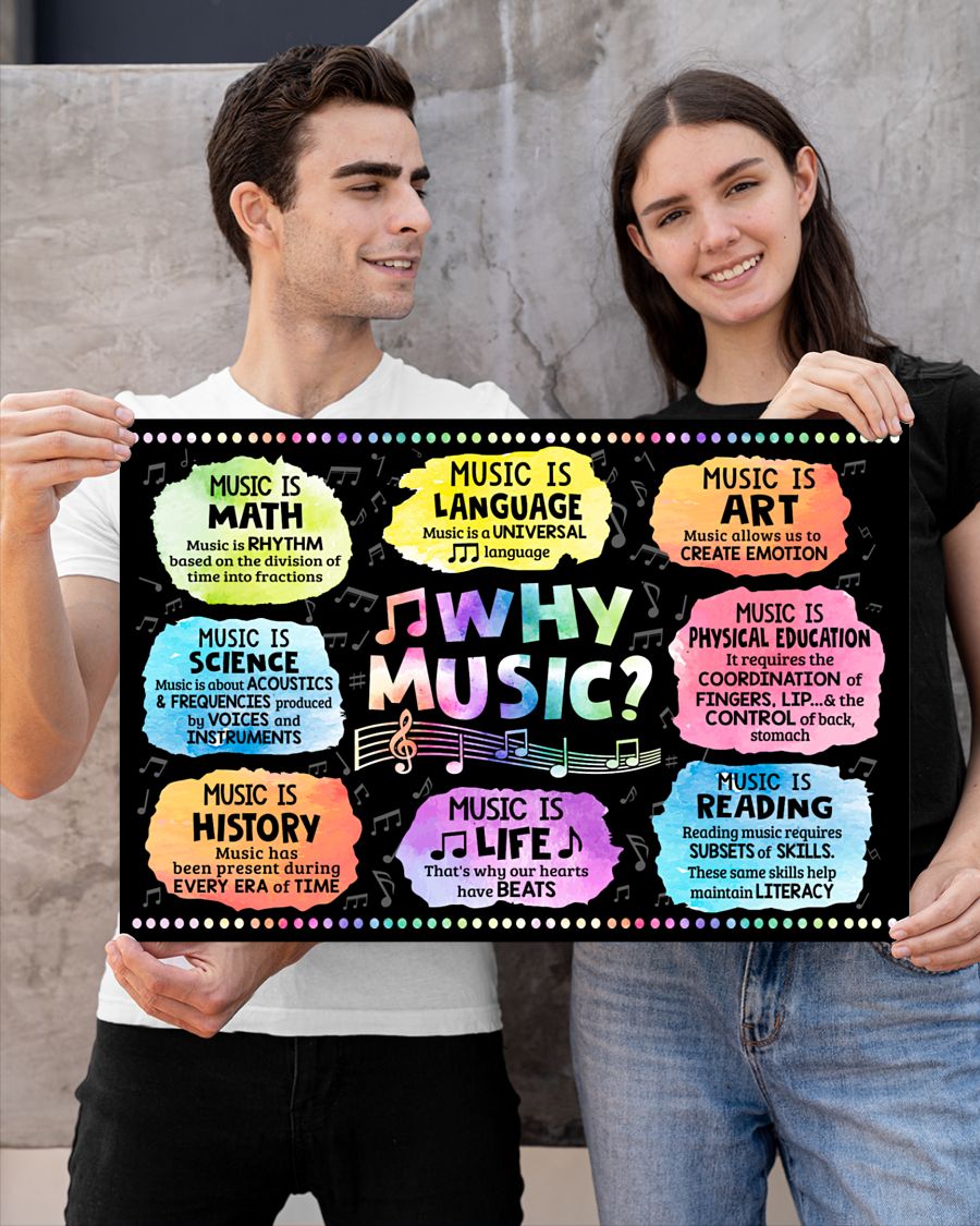 why music music is language music is art music is math music is life poster 3