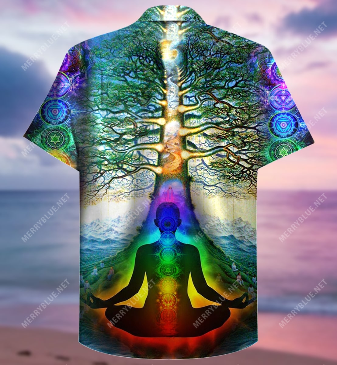 yoga tree of life all over printed hawaiian shirt 5