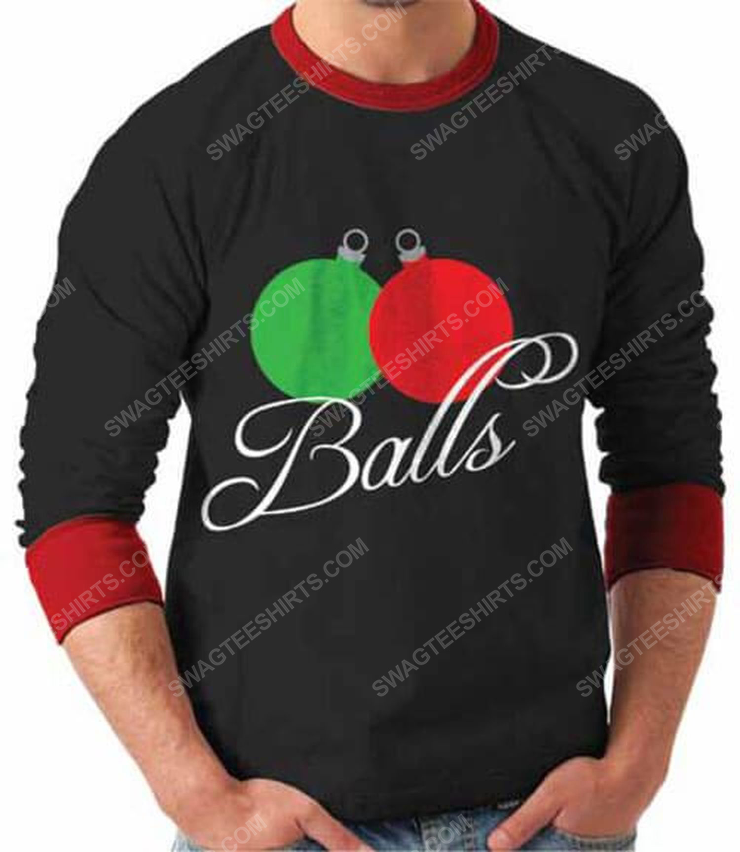 Balls lover full print ugly christmas sweater 2 - Copy (2)