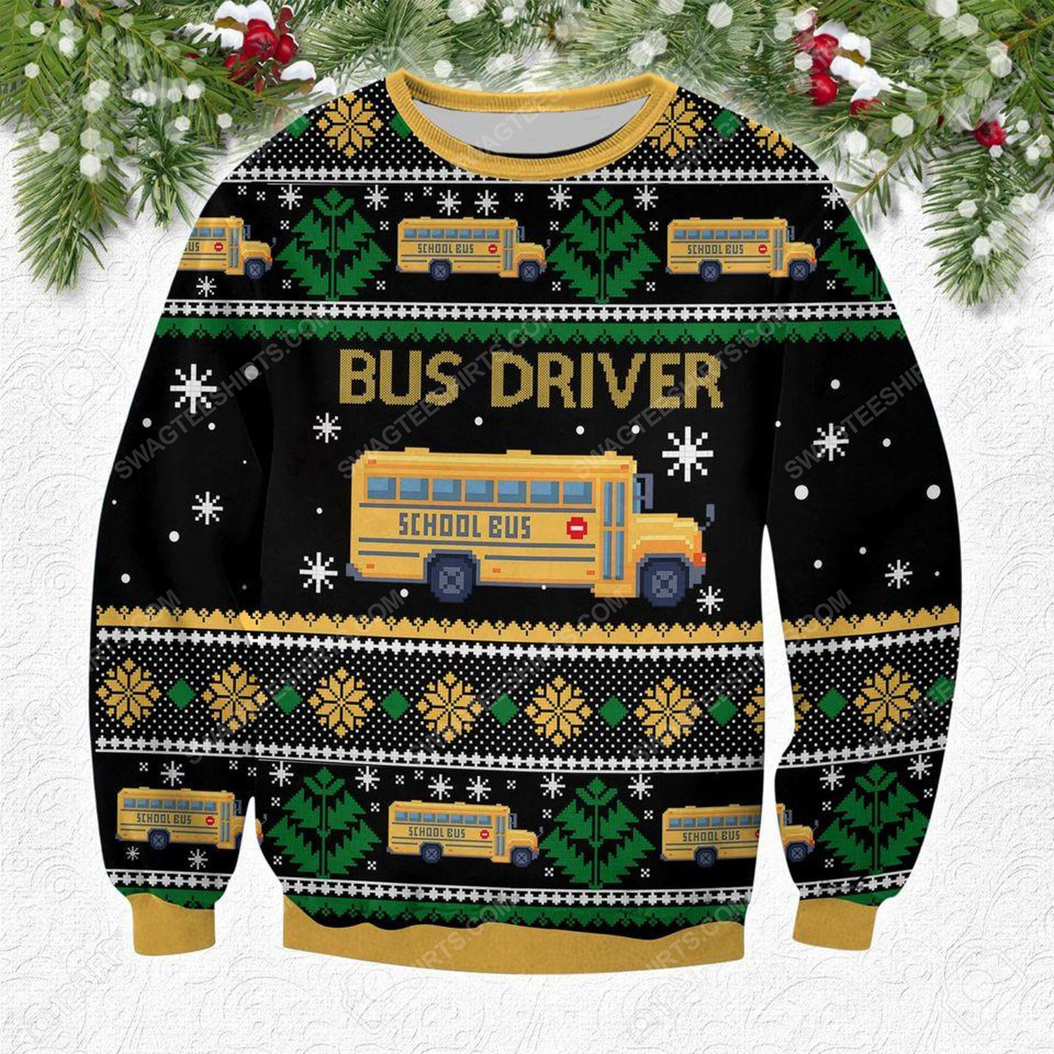 Bus driver all over print ugly christmas sweater 2 - Copy