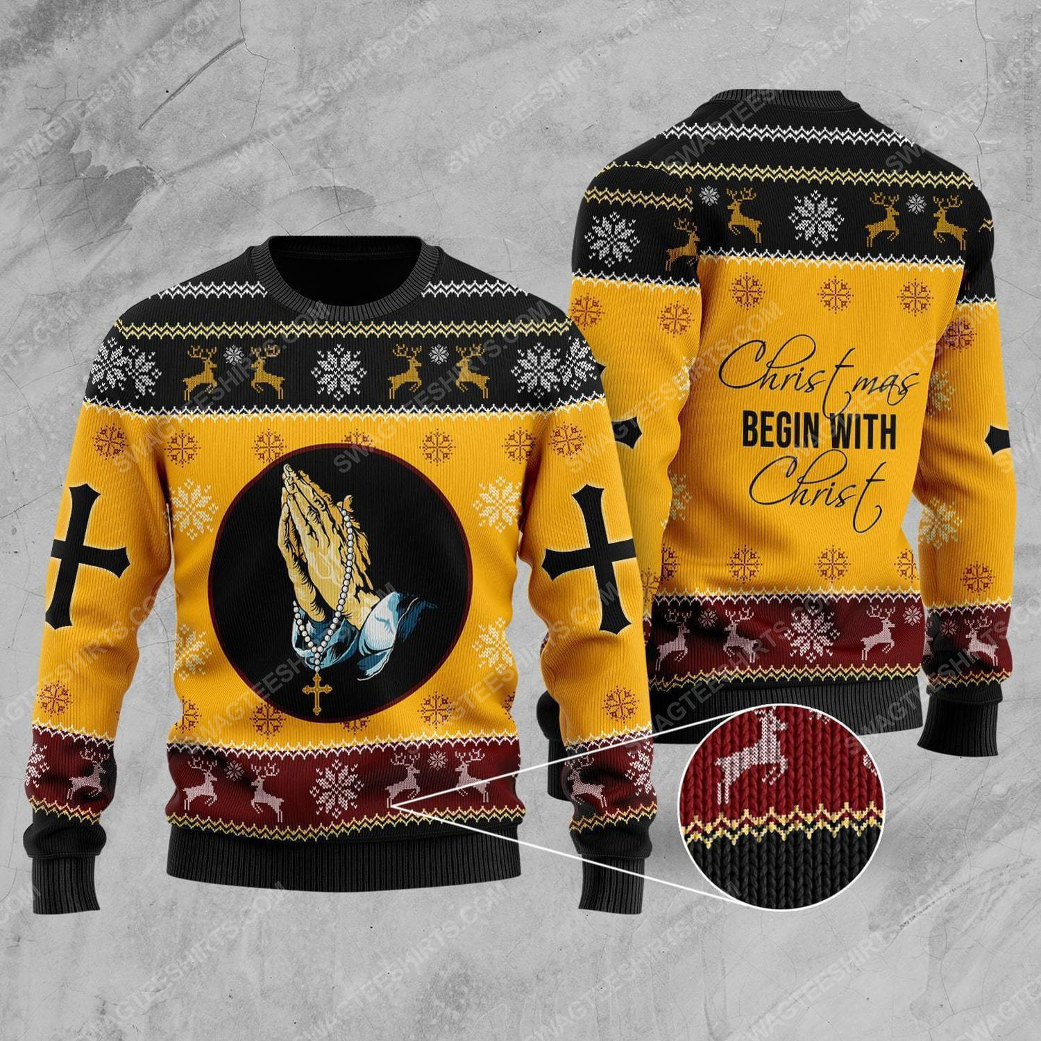 Christmas begins with Christ all over print ugly christmas sweater 2 - Copy
