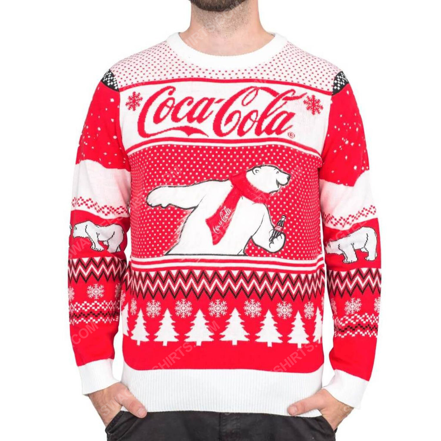 Coca-cola polar bear coke full print ugly christmas sweater 2 - Copy
