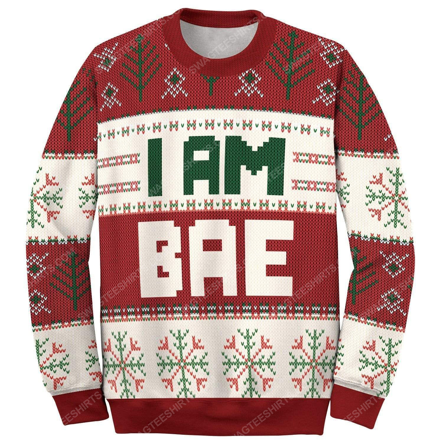 I am bae all over print ugly christmas sweater 2 - Copy