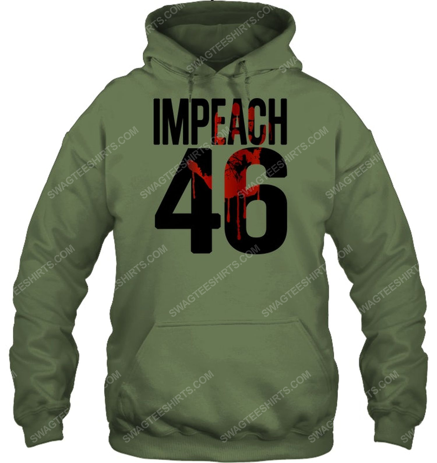 Impeach 46 blood halloween political hoodie