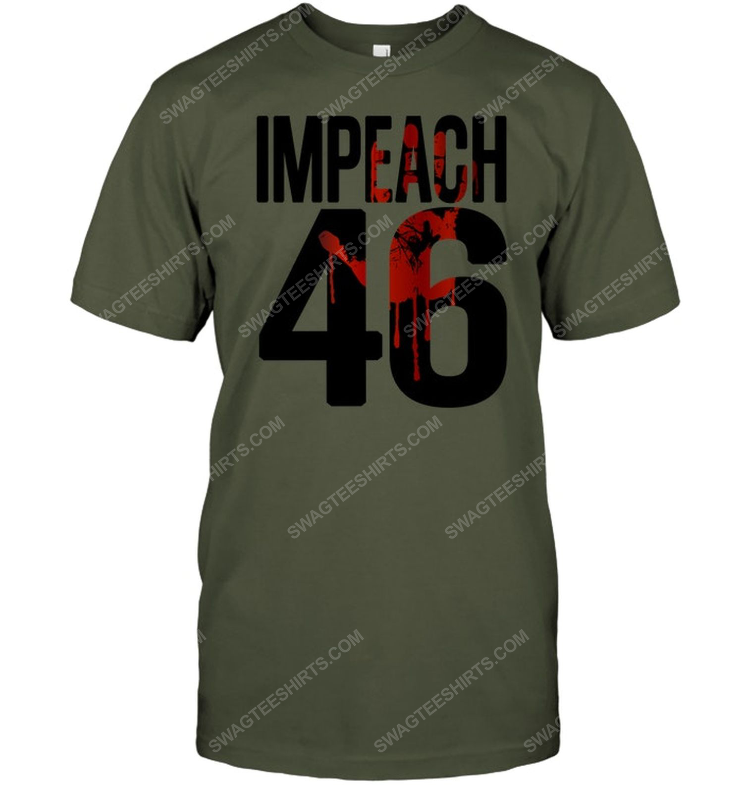 Impeach 46 blood halloween political tshirt