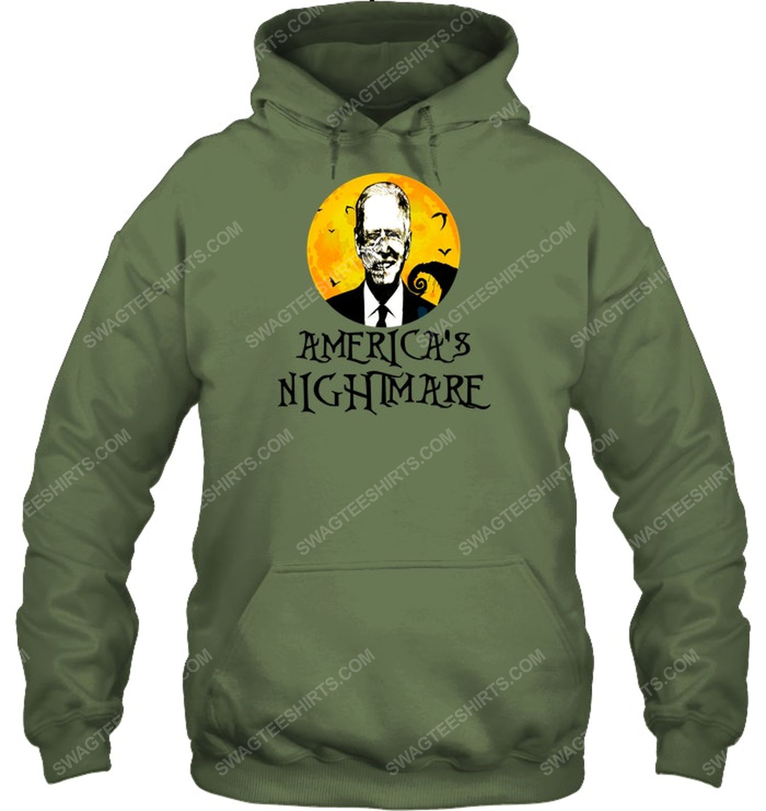Joe biden america's nightmare in halloween political hoodie