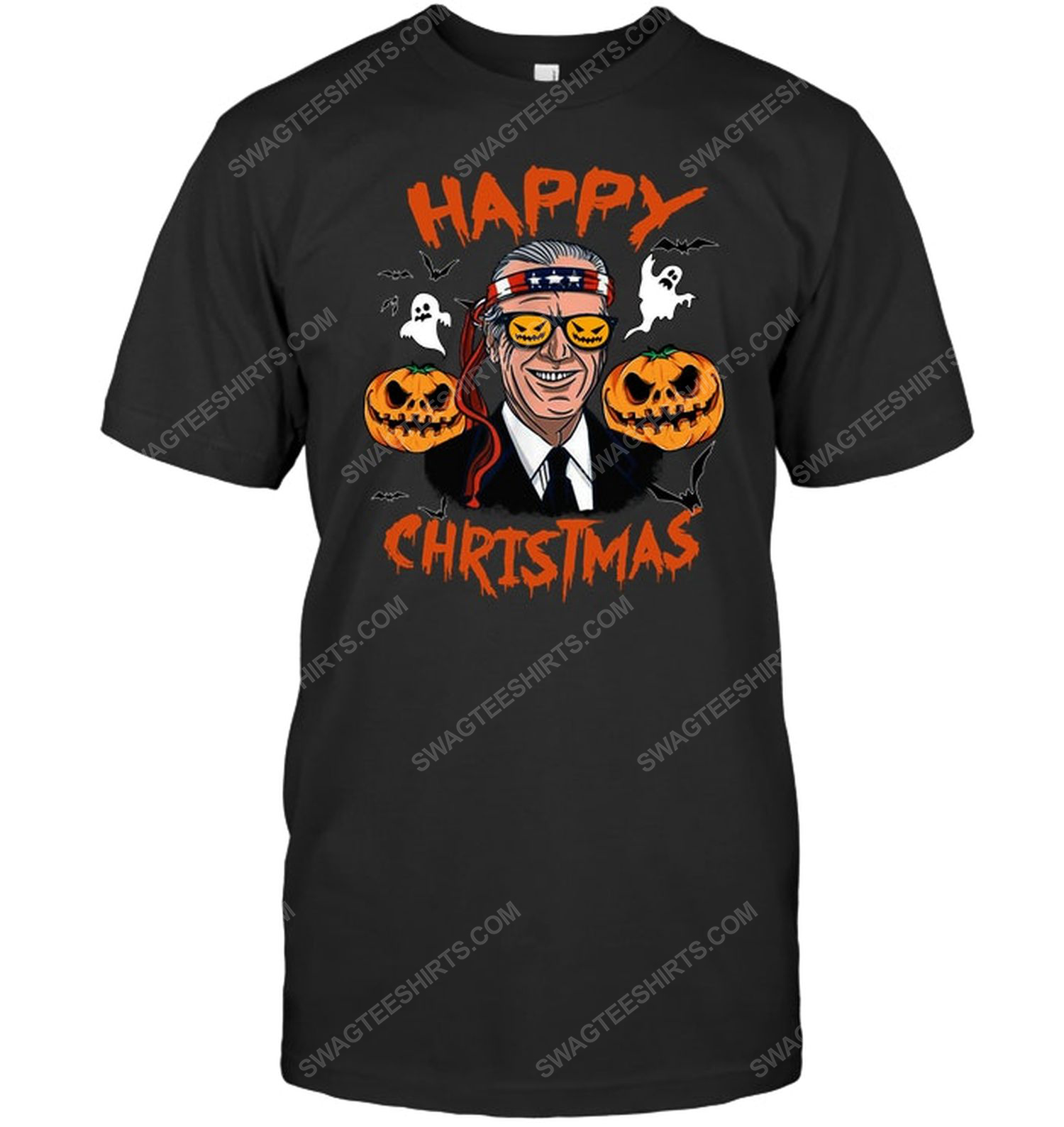 Joe biden happy christmas in halloween political tshirt