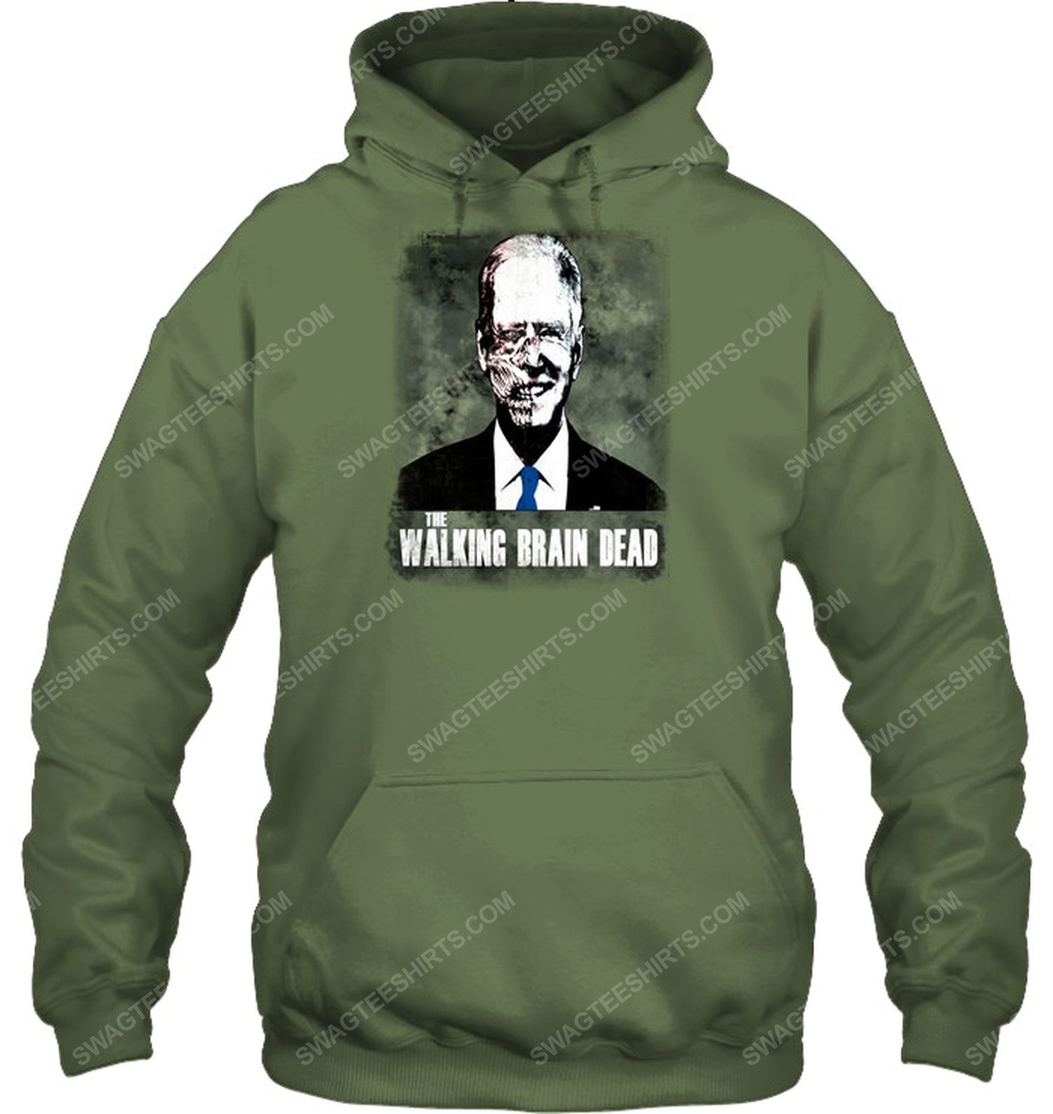 Joe biden the walking brain dead political hoodie