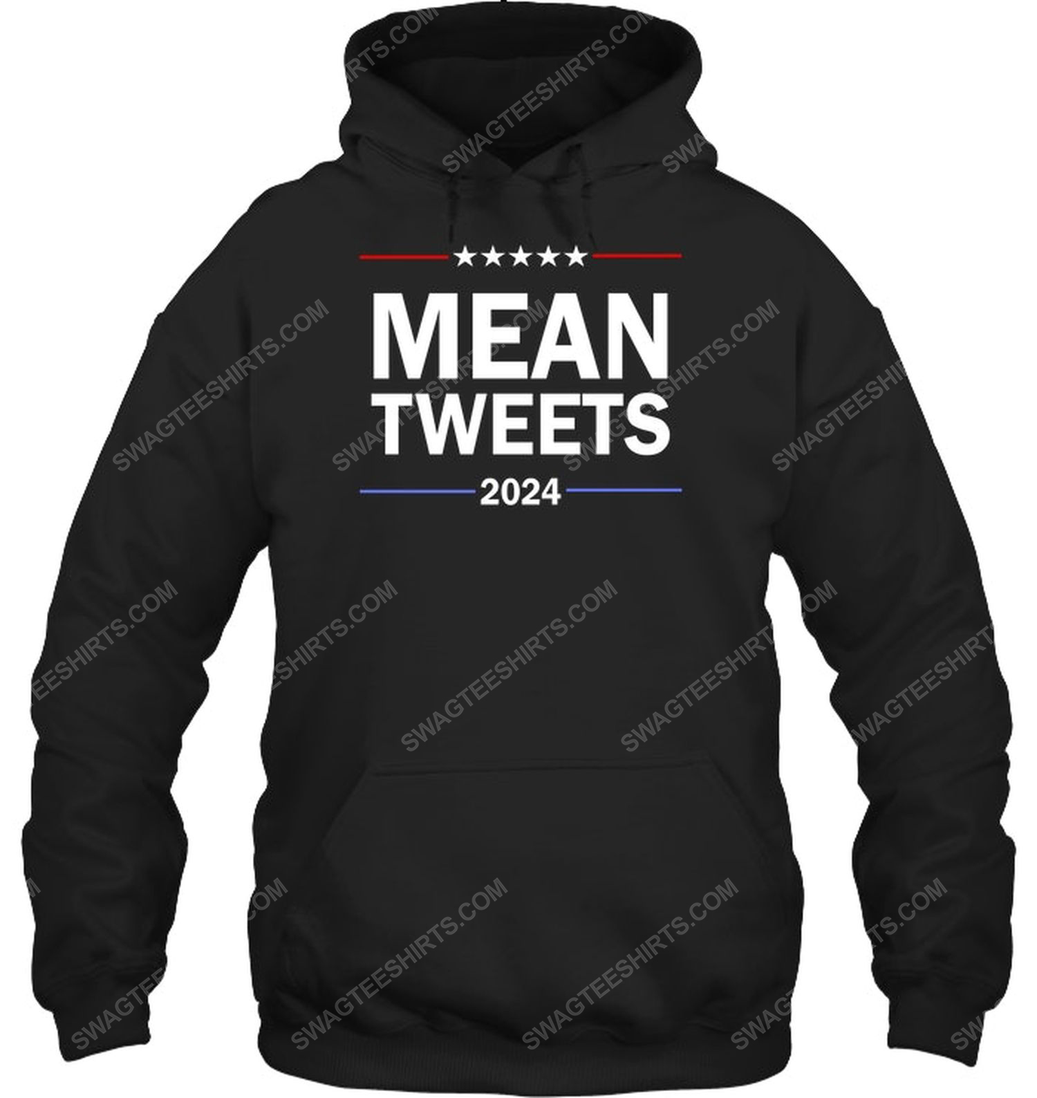 Mean tweets 2024 american flag political hoodie