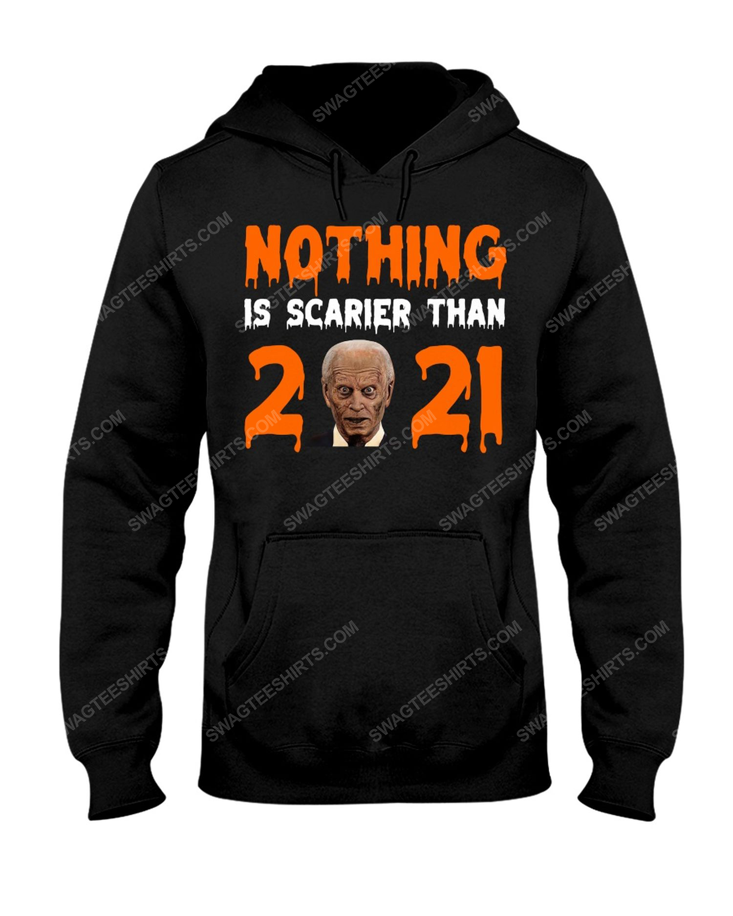 Nothing is scarier than 2021 joe biden zombie political hoodie