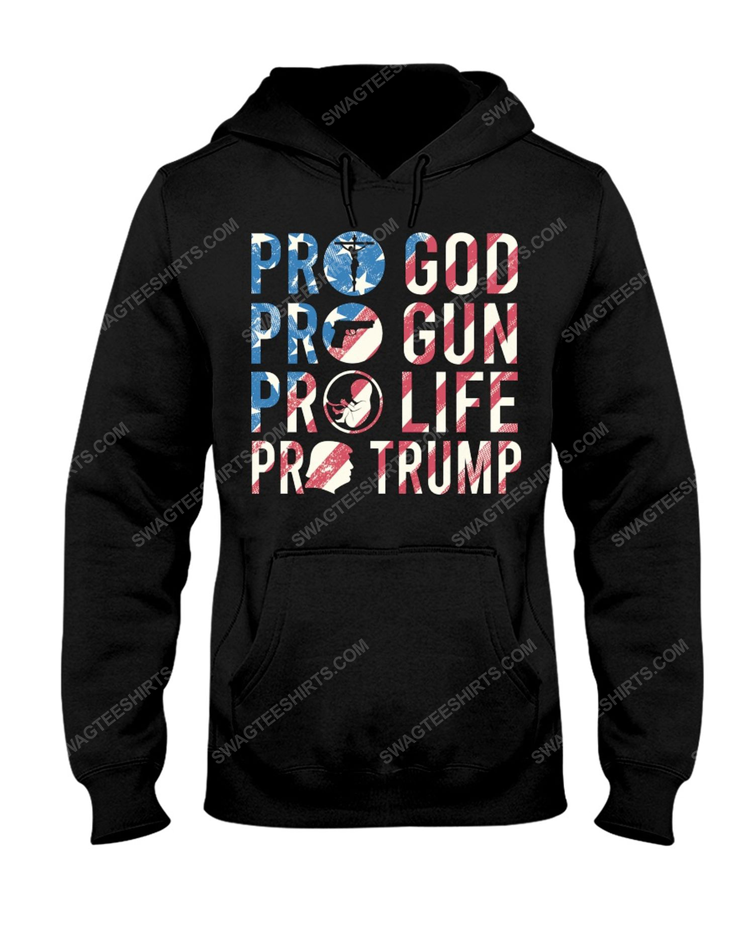 Pro God pro gun pro life pro trump political hoodie