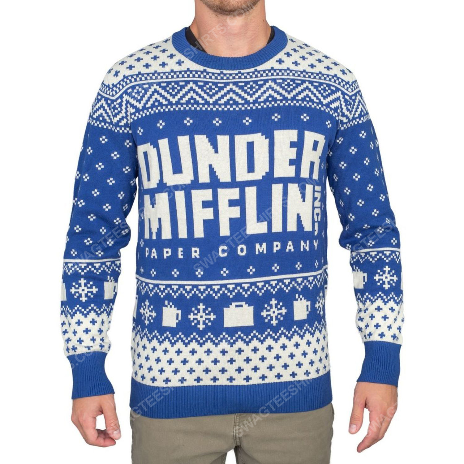 TV show the office dunder mifflin full print ugly christmas sweater 2