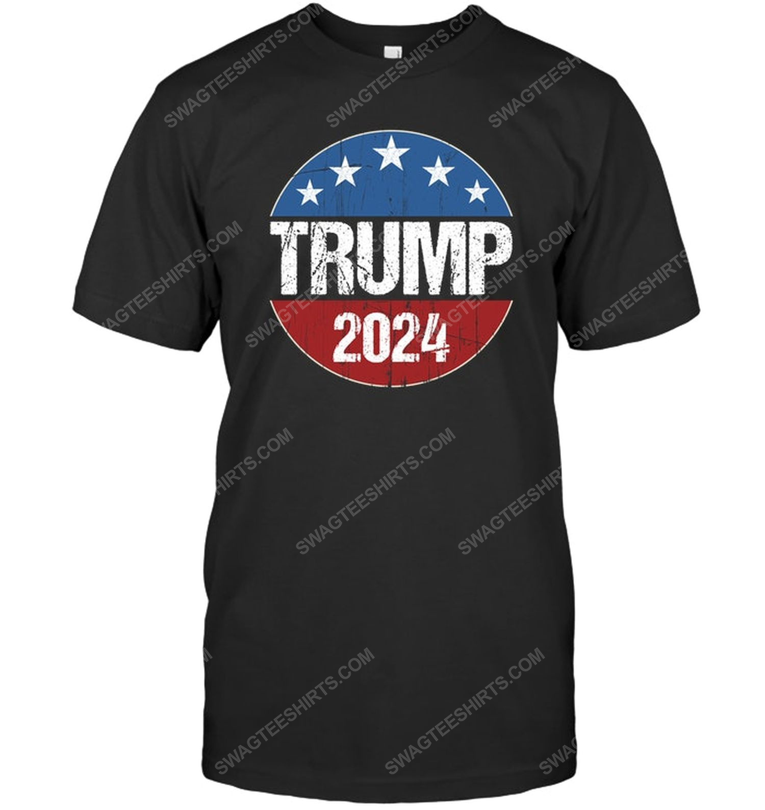 Trump 2024 american flag political tshirt