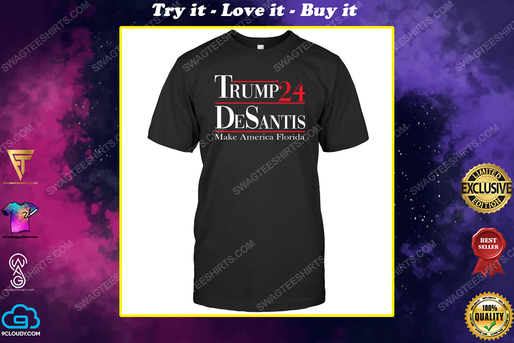 Trump 24 desantis make america florida political shirt