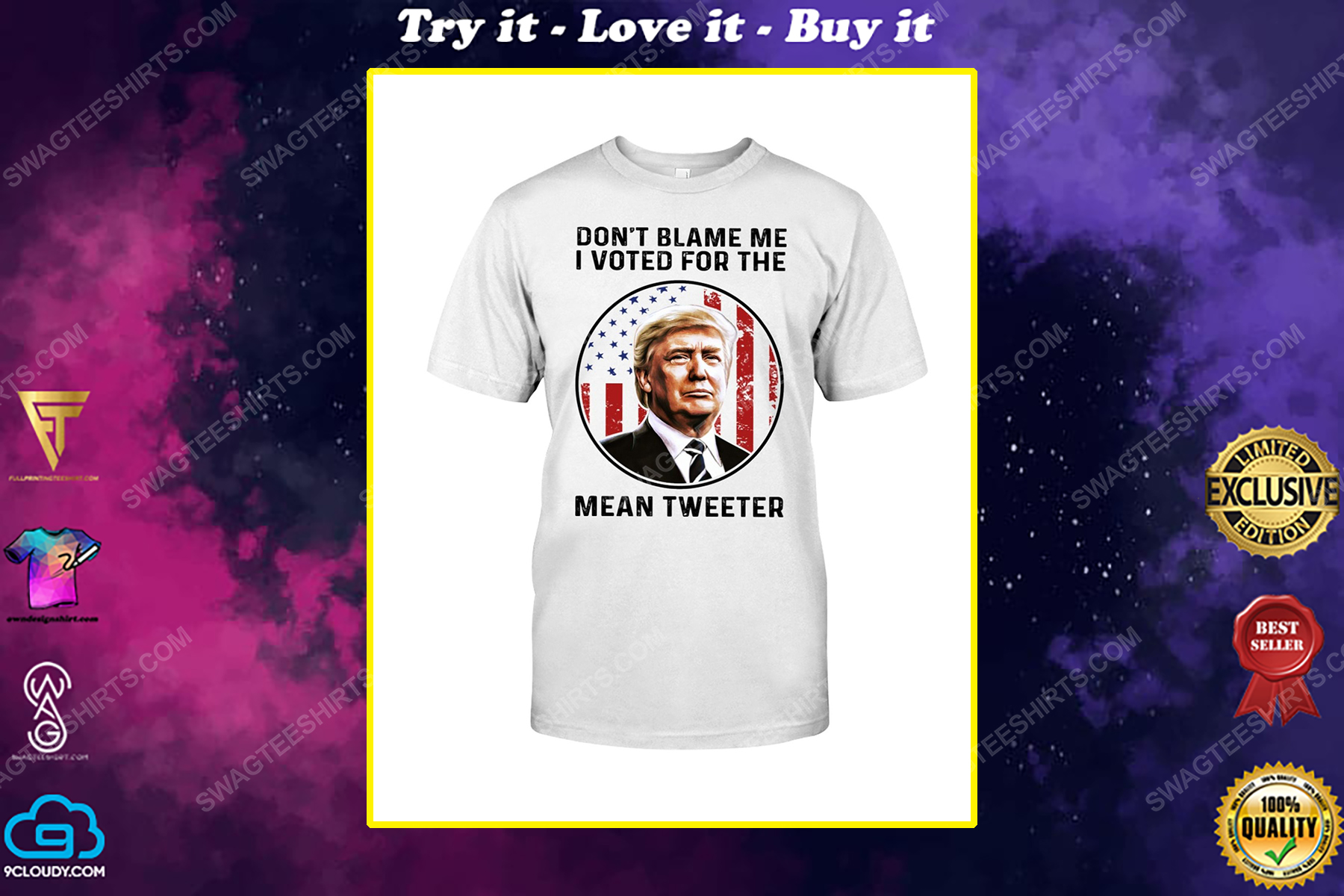 Trump don't blame me i voted for the mean tweeter shirt