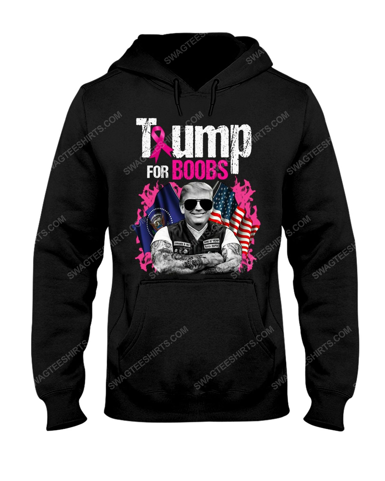 Trump for boobs breast cancer awareness hoodie
