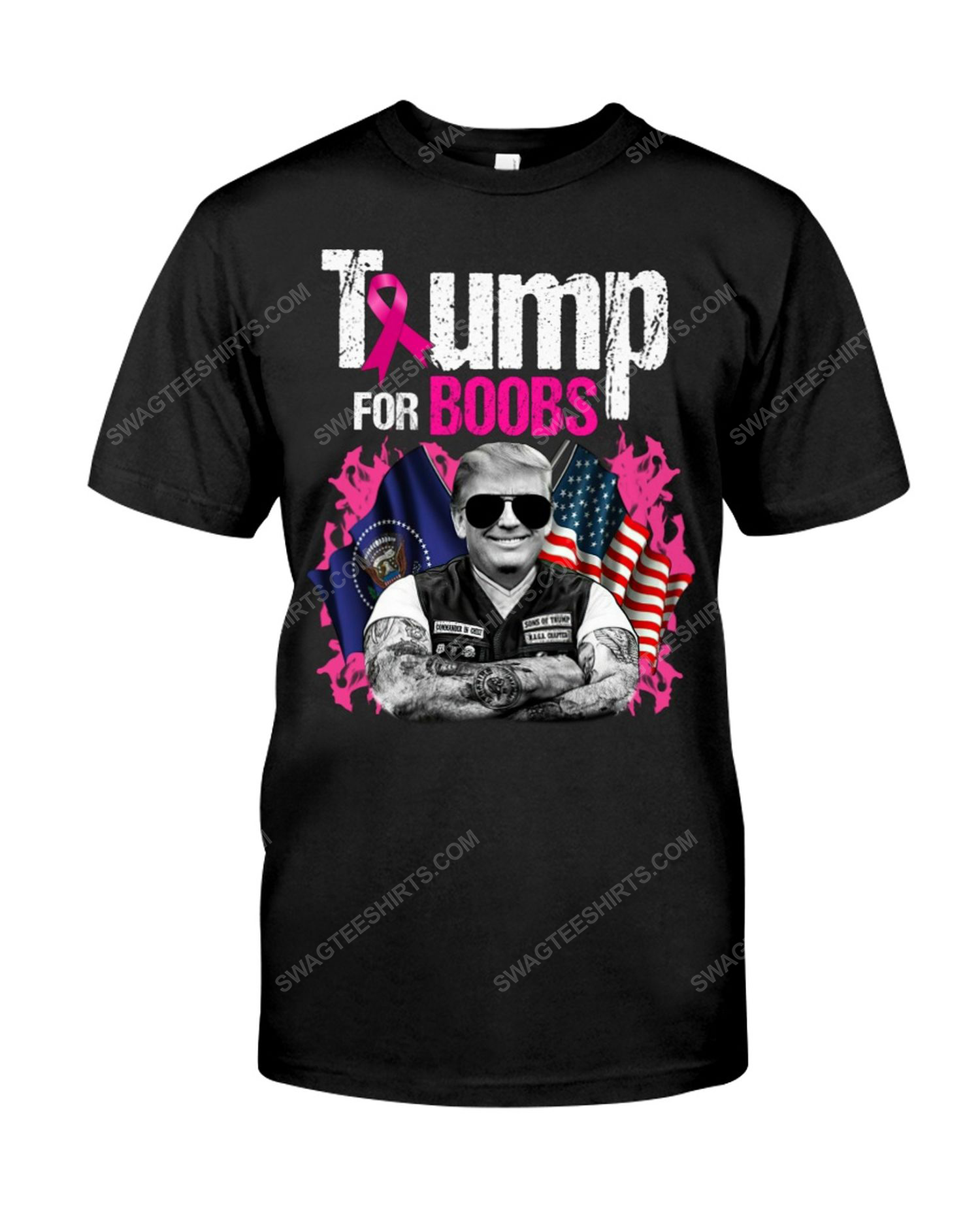 Trump for boobs breast cancer awareness tshirt