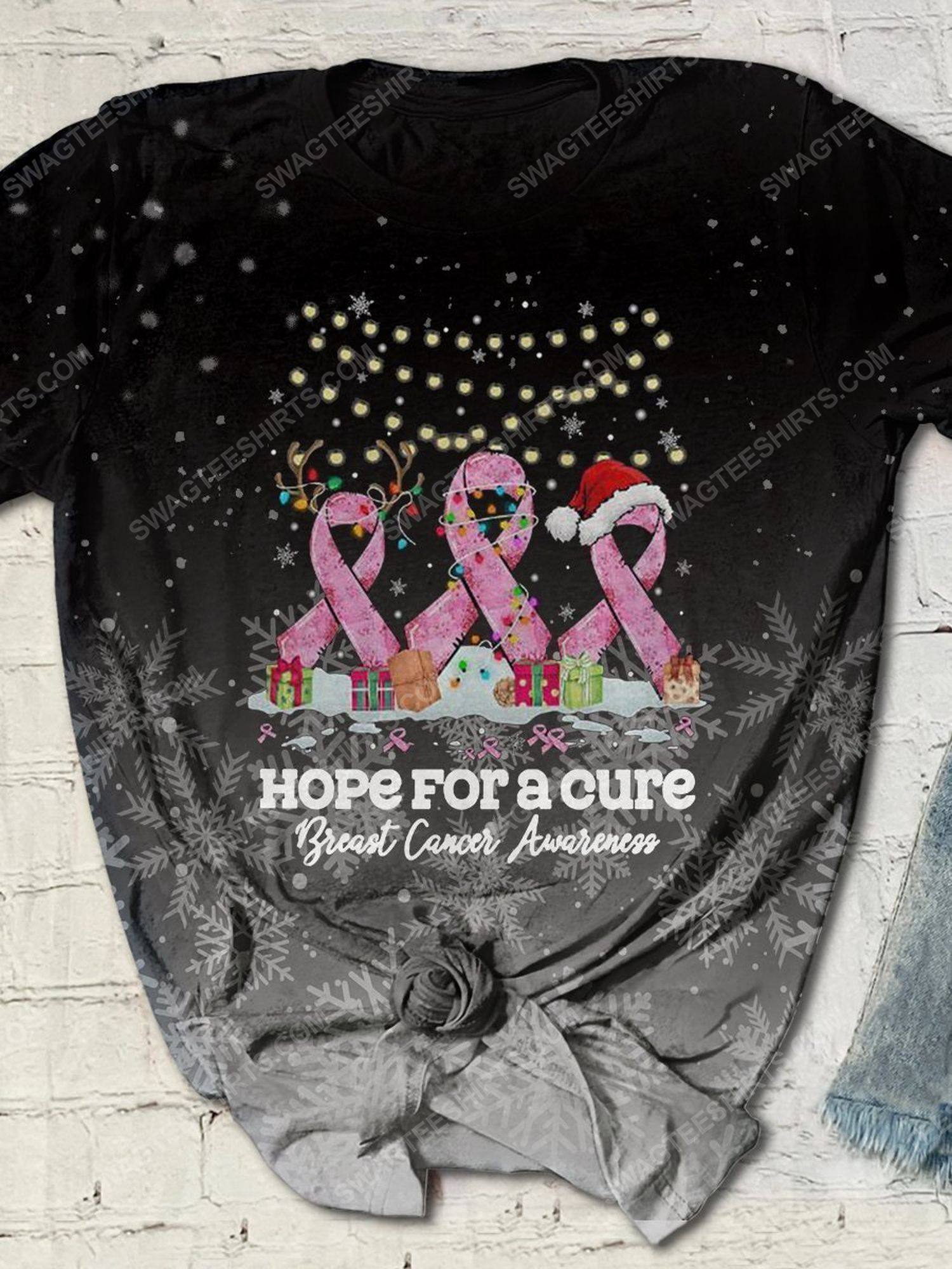 Breast cancer awareness hope for a cure full print shirt 1 - Copy (2)