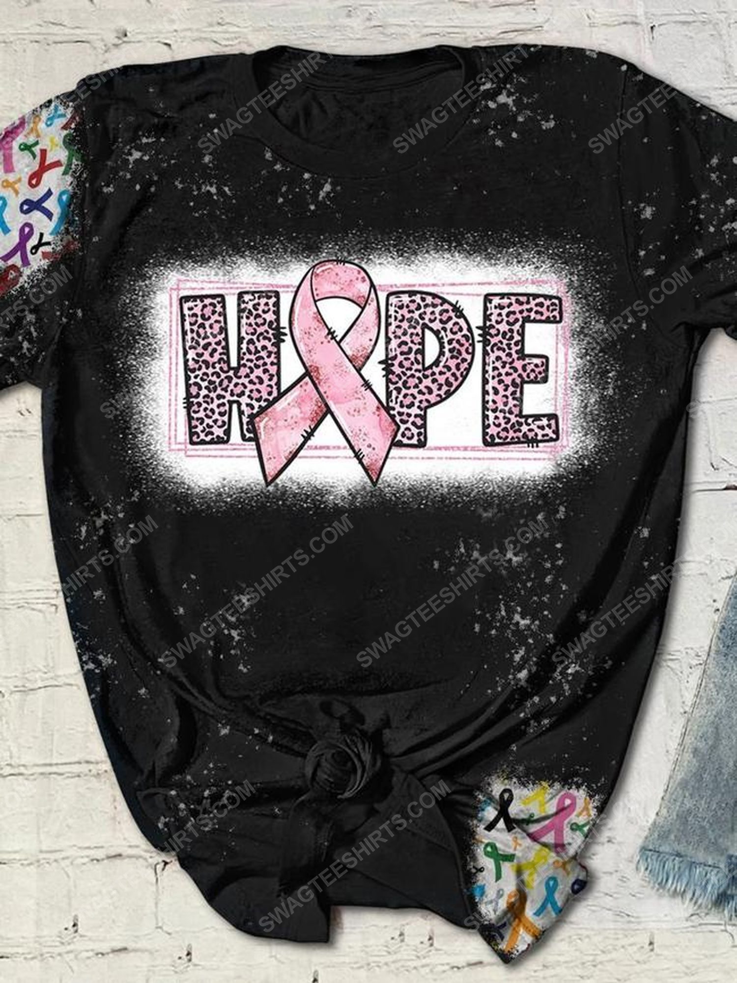 Breast cancer awareness hope full print shirt 1