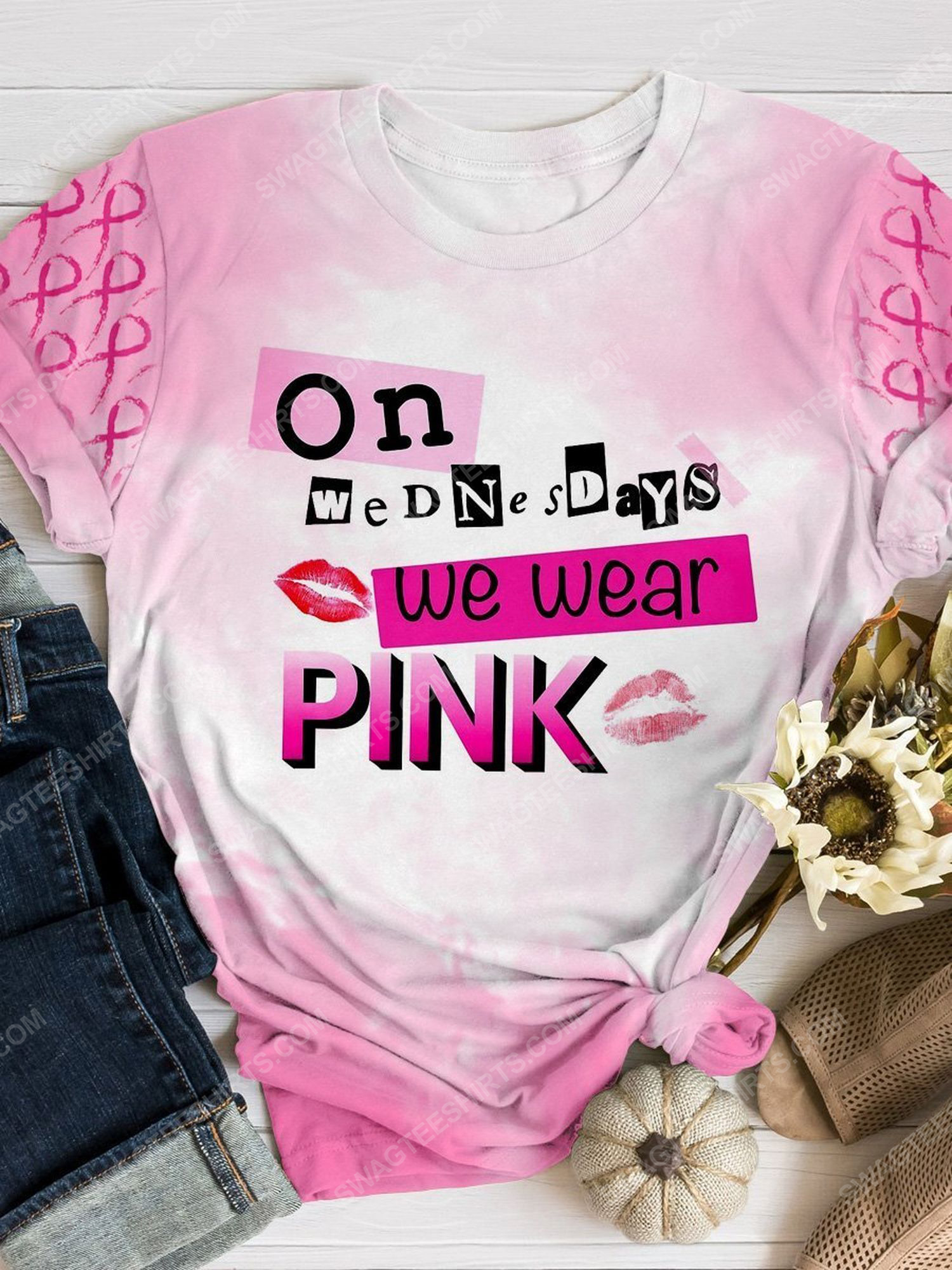 Breast cancer awareness on wednesdays we wear pink shirt 1 - Copy (2)