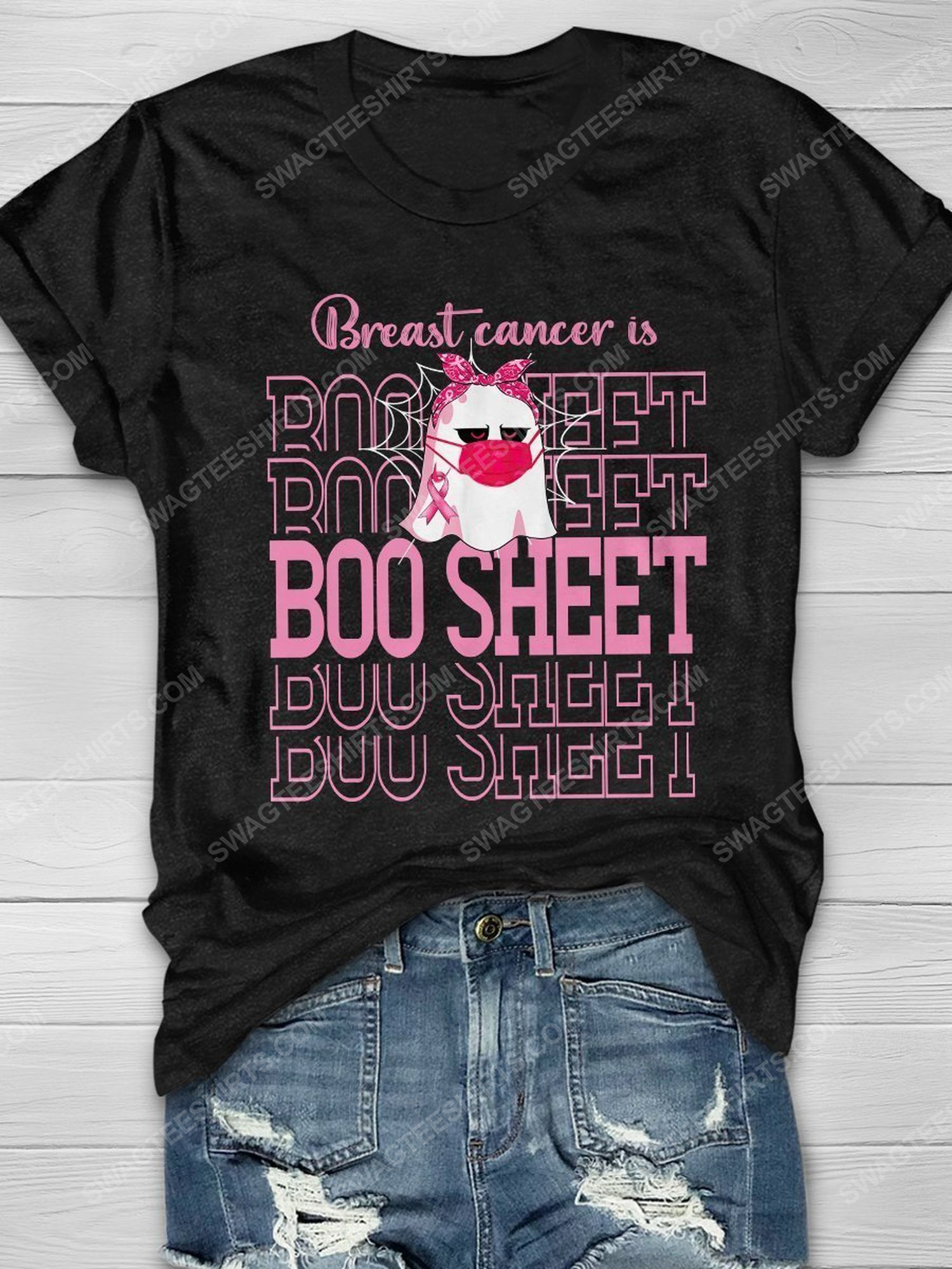Breast cancer is boo sheet boo with mask shirt 1 - Copy (2)