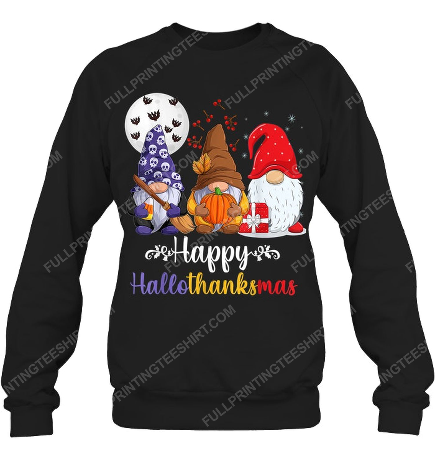 Christmas time happy hallothanksmas gnomes sweatshirt