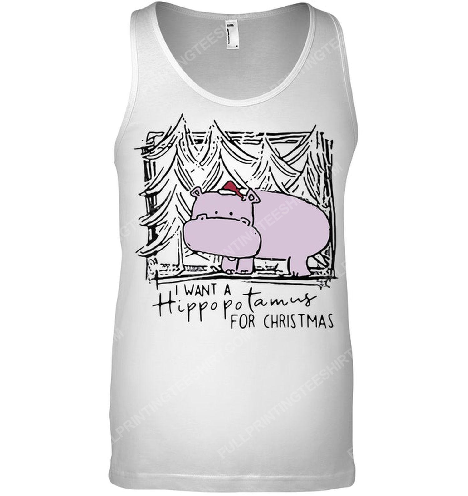 Christmas time i want a hippopotamus for christmas tank top