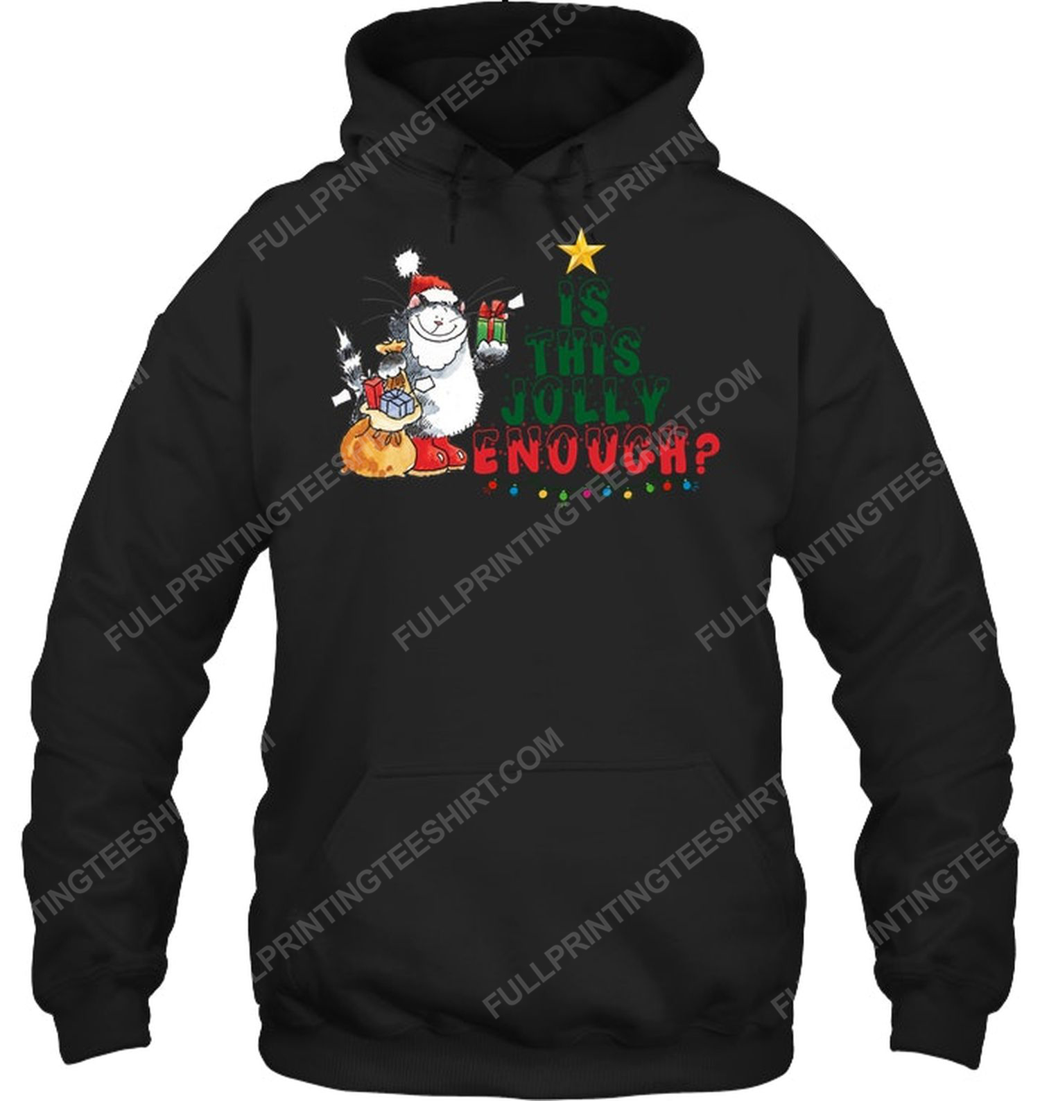 Christmas time llama is this jolly enough hoodie