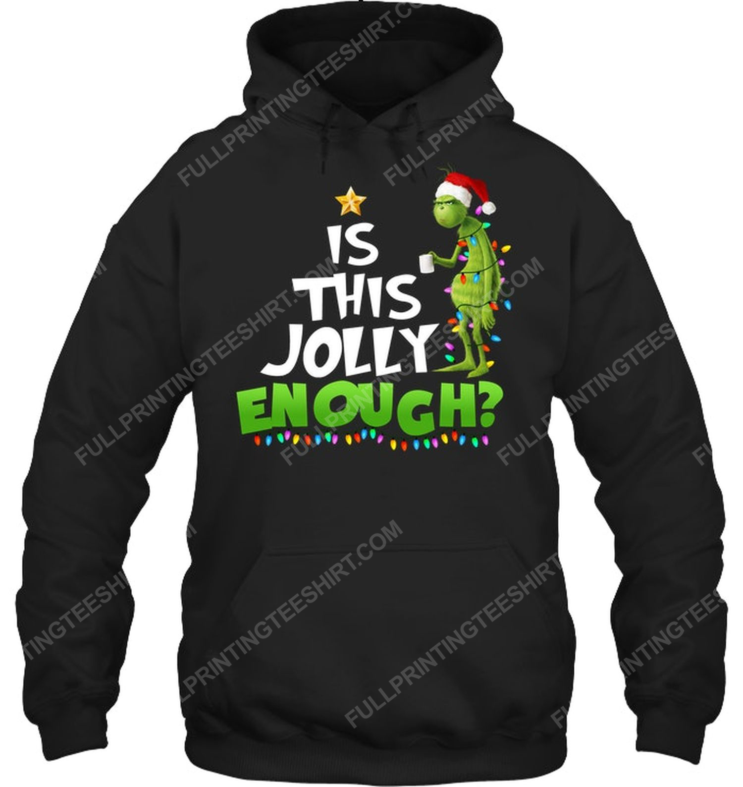 Christmas time the grinch is this jolly enough hoodie