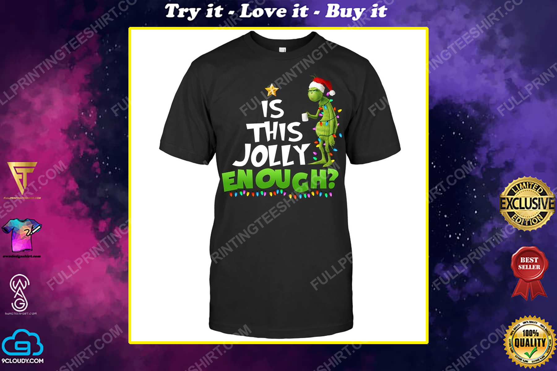 Christmas time the grinch is this jolly enough shirt