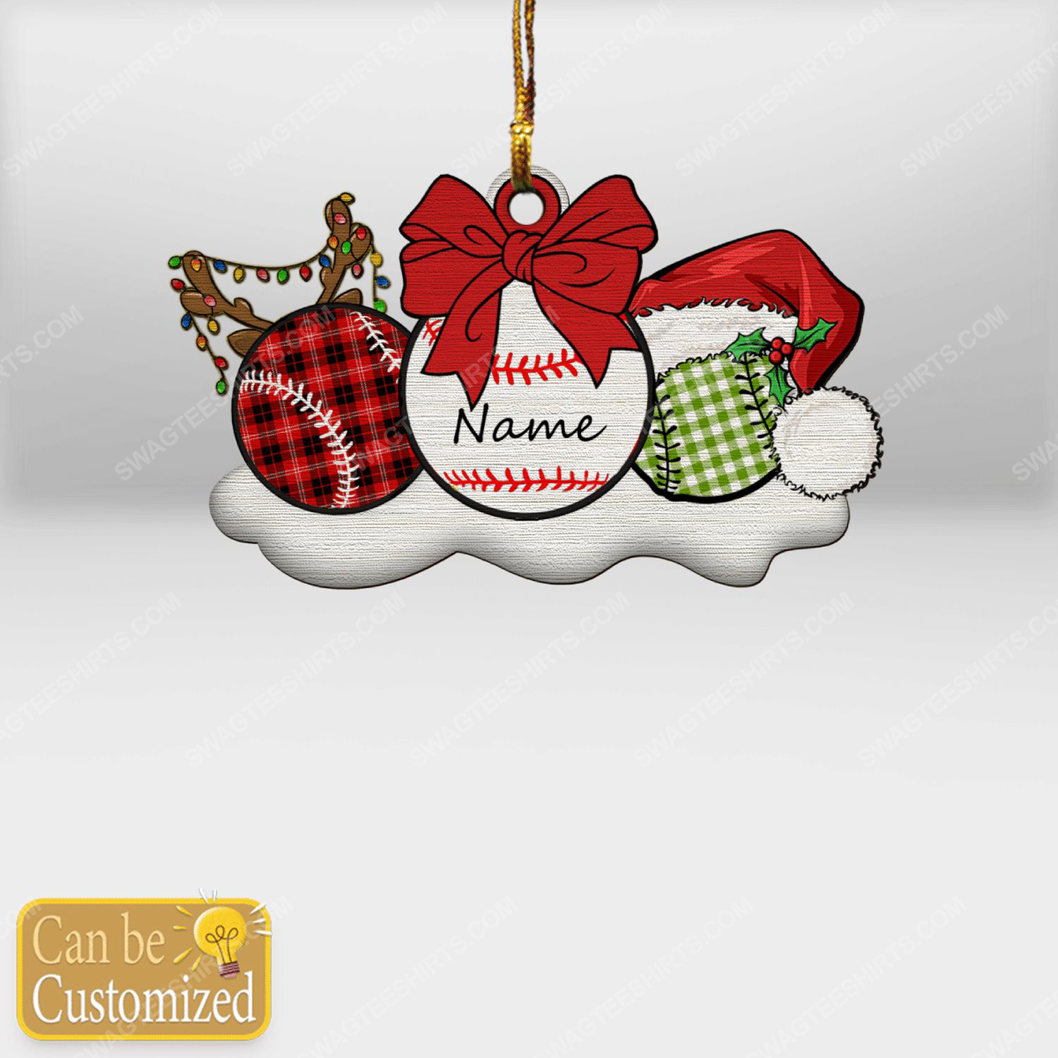 Custom baseball ball christmas gift ornament 1 - Copy (2)