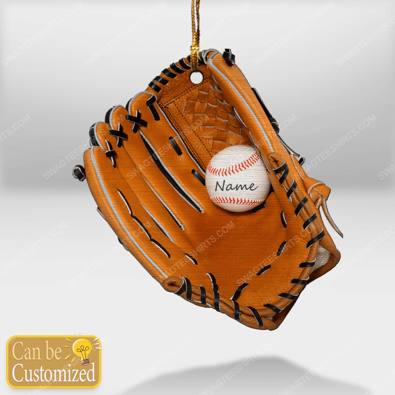 Custom baseball gloves christmas gift ornament 1