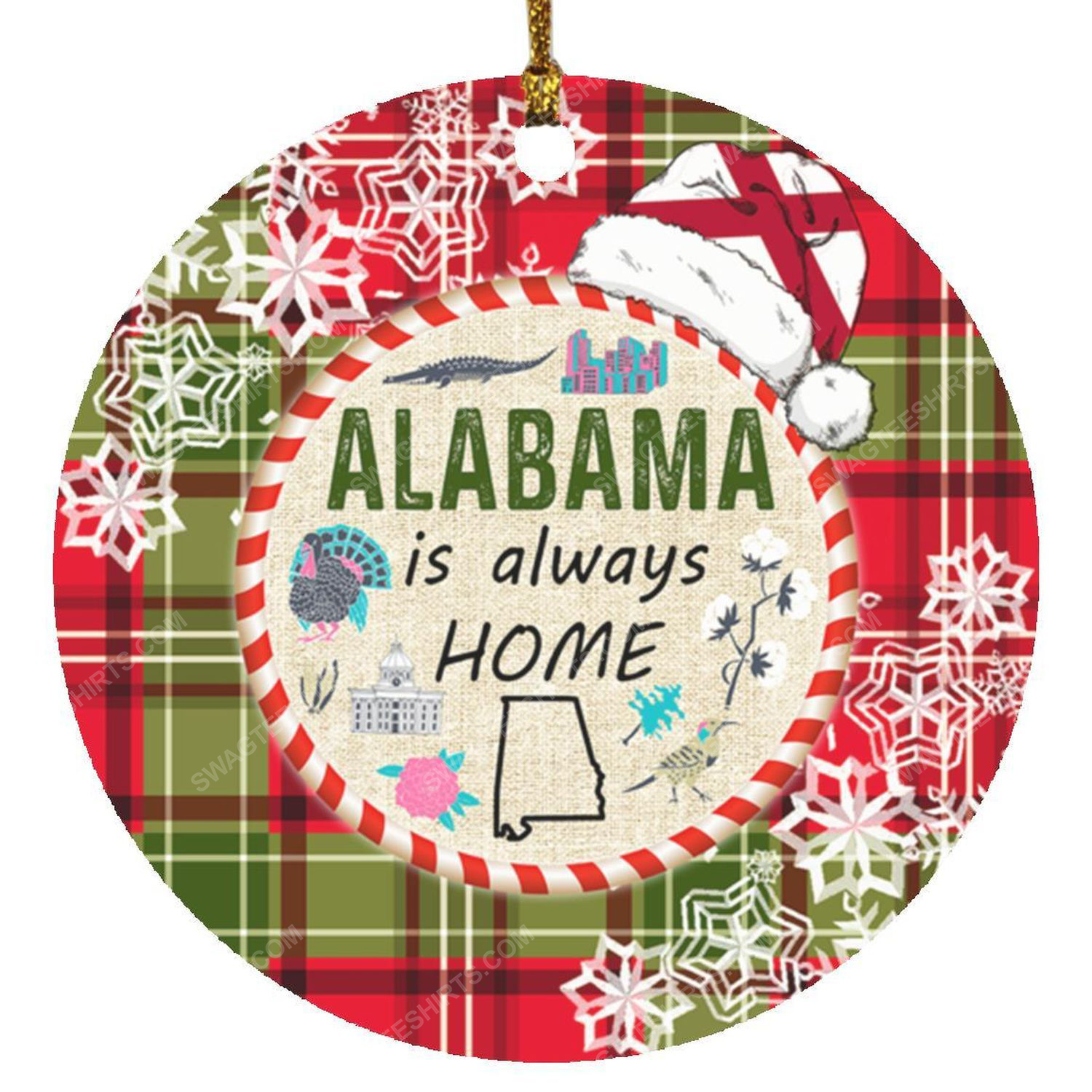 Custom your country is always home christmas gift ornament
