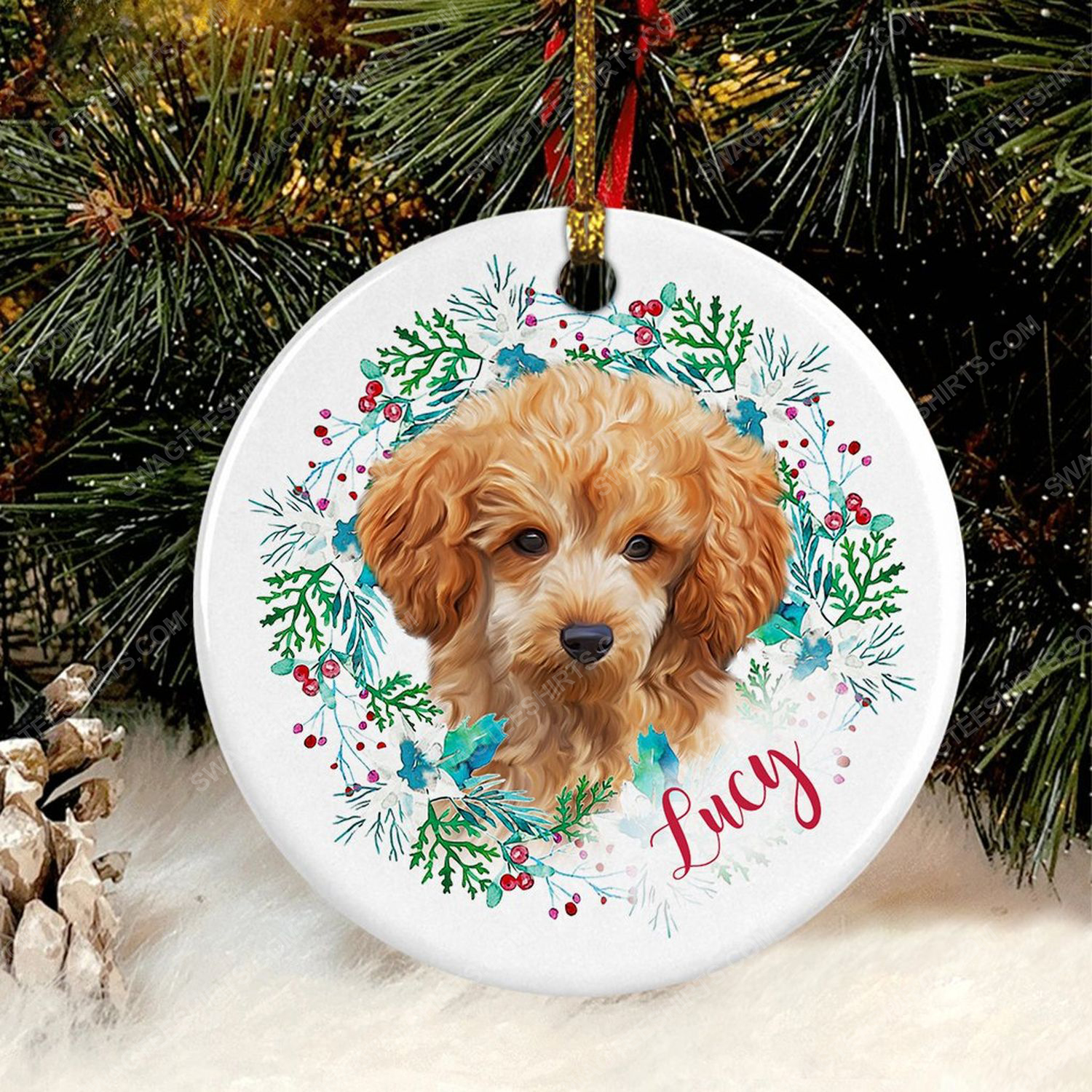 Custom your dog christmas gift ornament