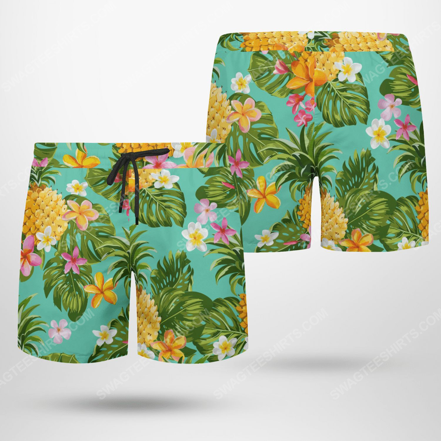 Fruits and flower tropical beach shorts