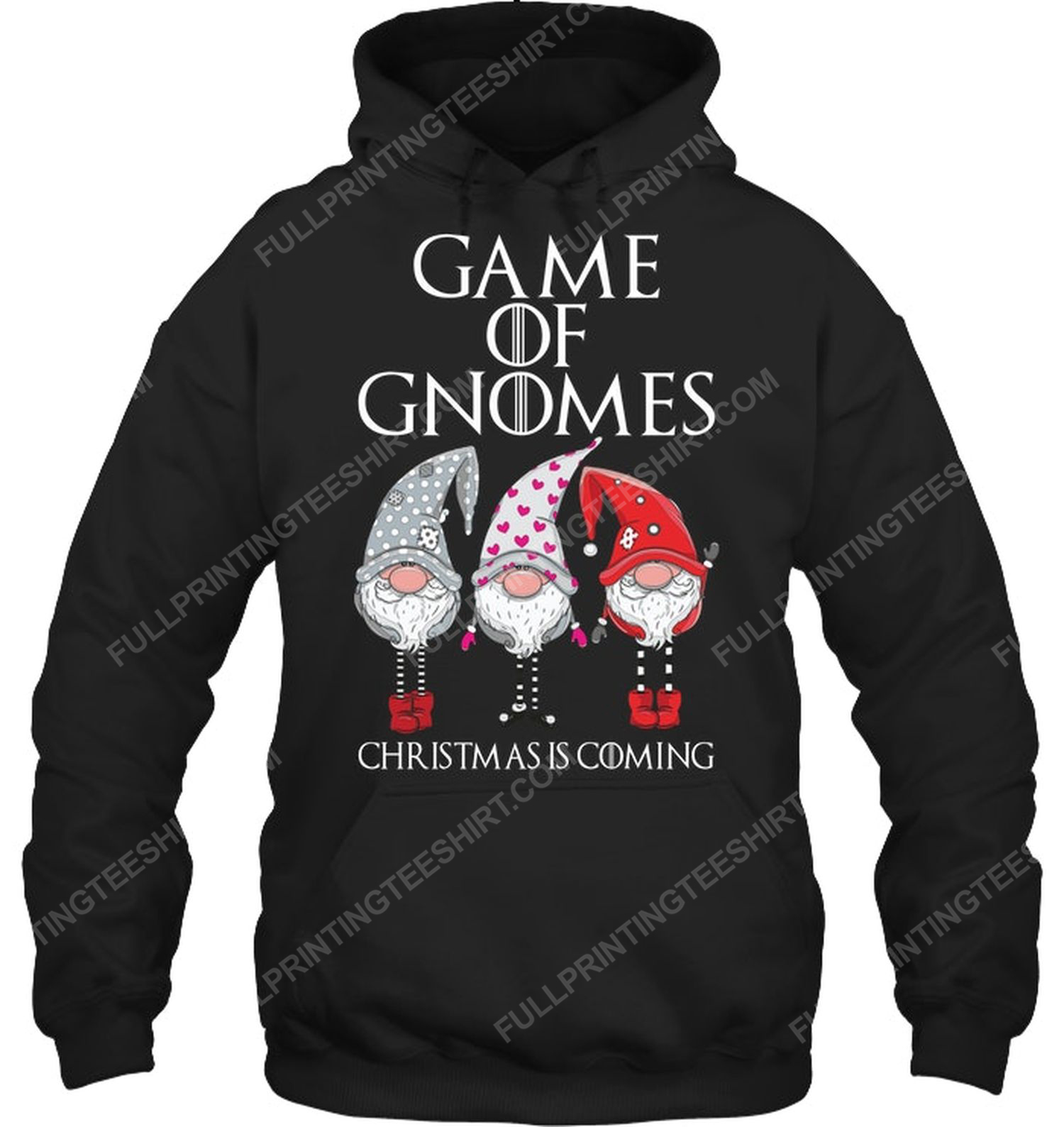 Game of gnomes christmas is coming hoodie