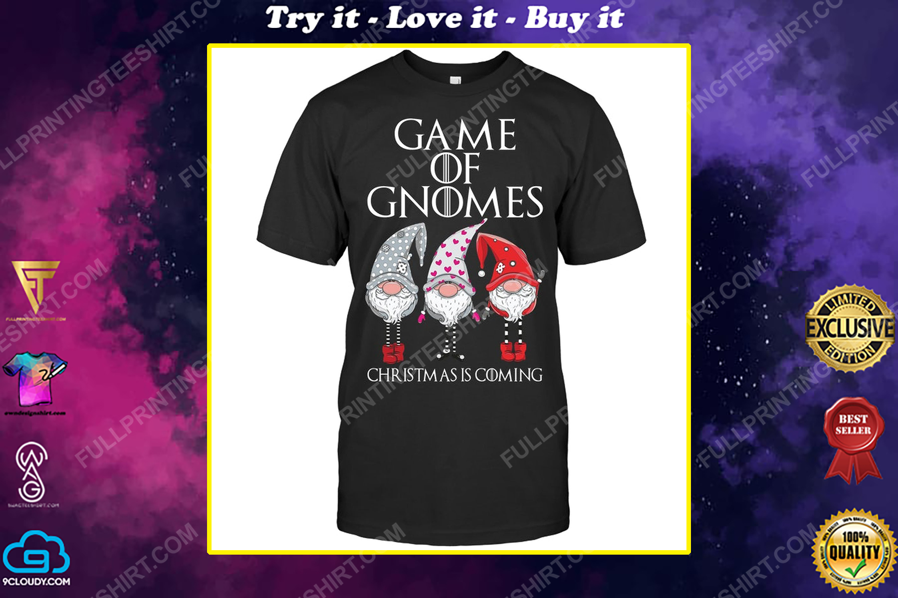Game of gnomes christmas is coming shirt