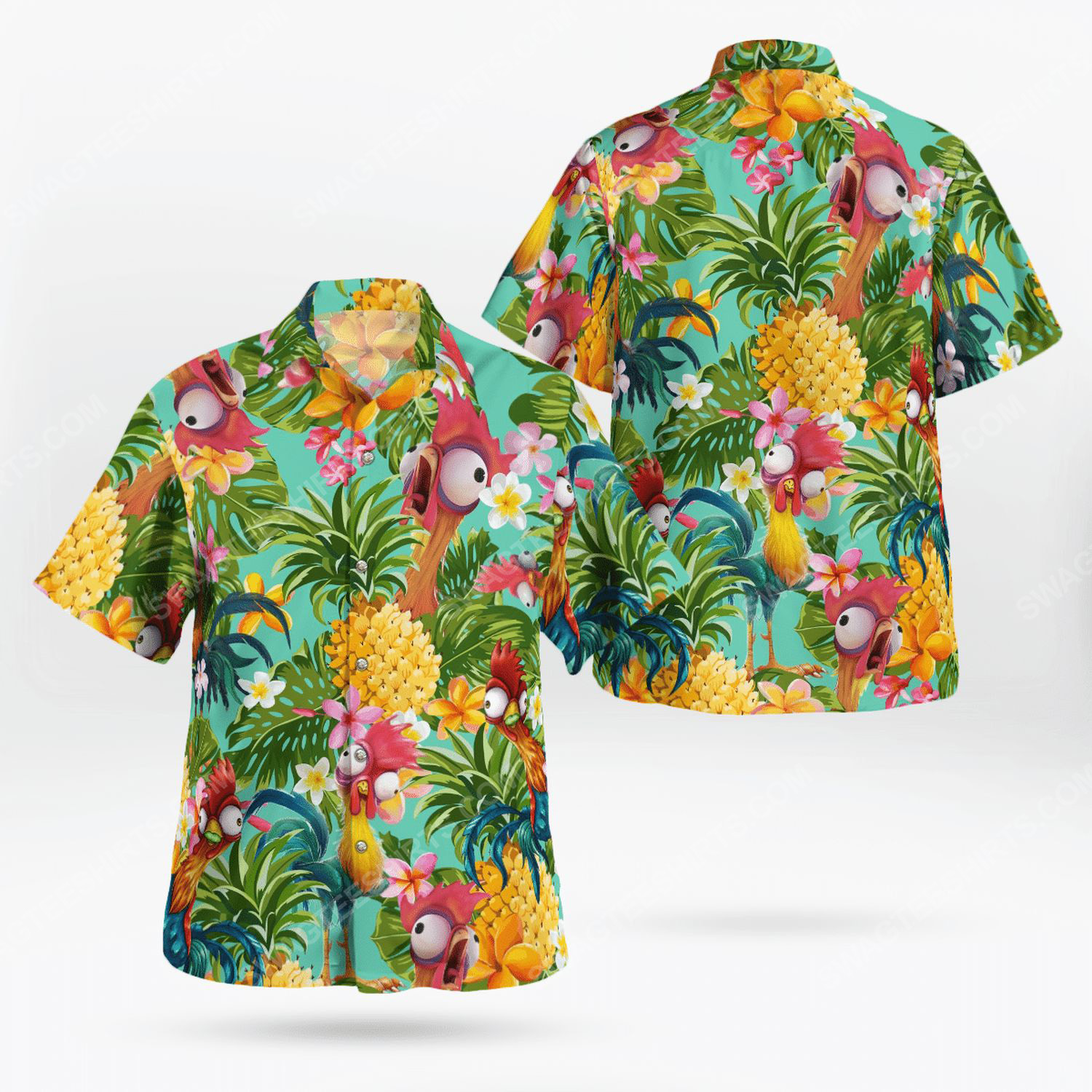 Hei hei chicken tropical hawaiian shirt 1 - Copy