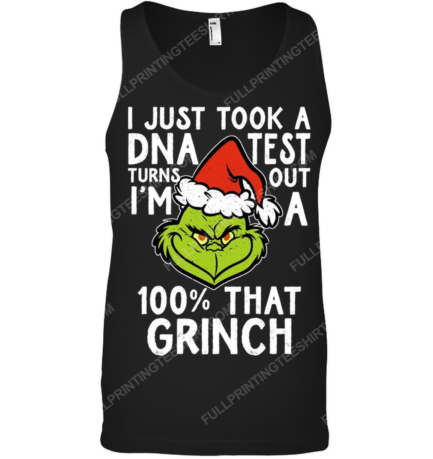 I just took a dna test turns out i'm 100 that grinch tank top