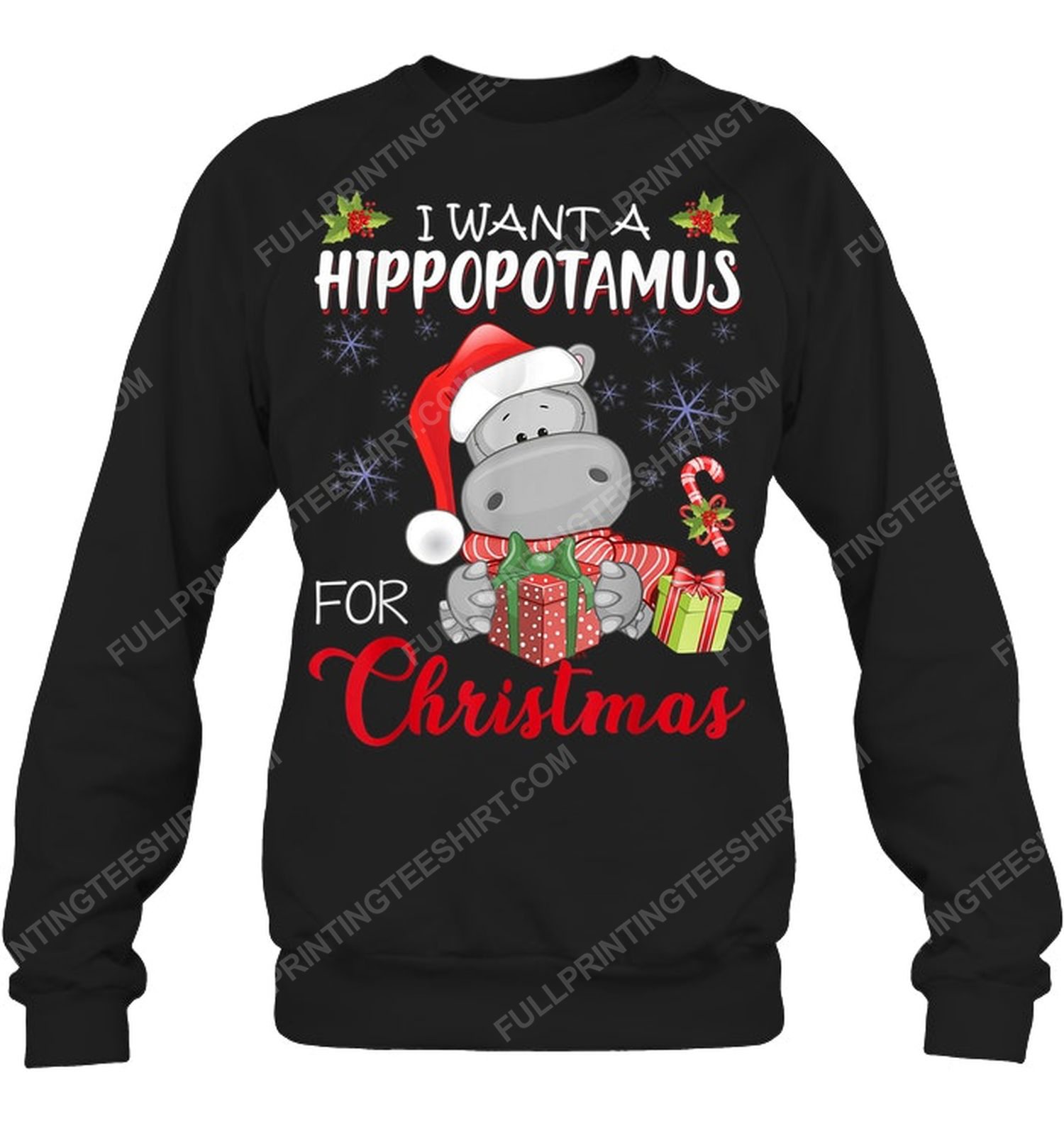 I want a hippopotamus for christmas sweatshirt